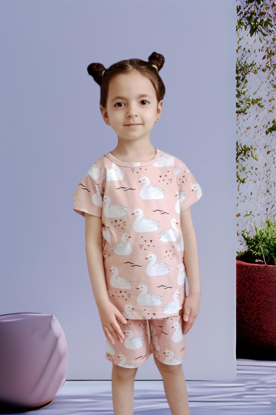 WalkiddyT-ShirtKuğu Desenli Organik Çocuk Tişört