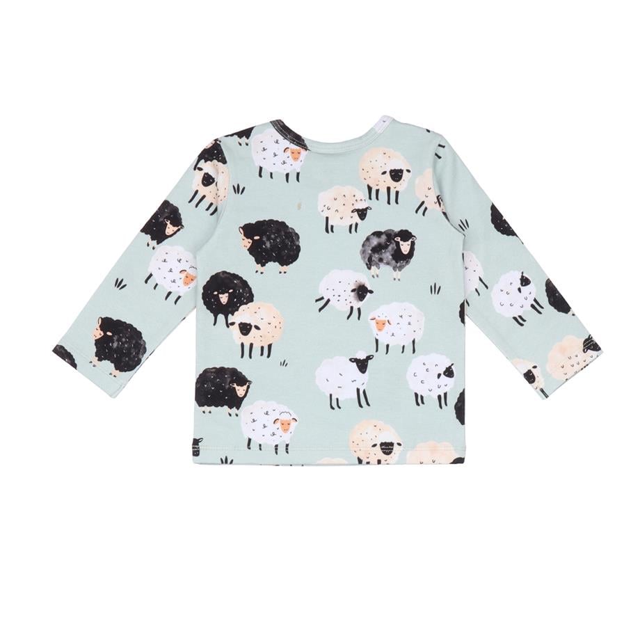 WalkiddyT-ShirtKuzu Desenli Organik Bebek Uzun Kollu Tişört