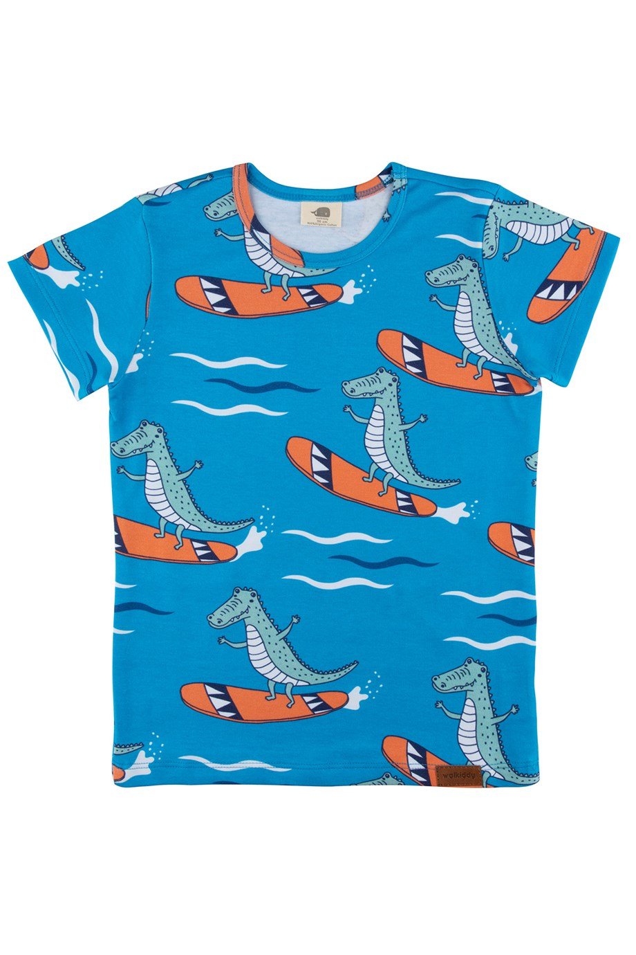 WalkiddyT-ShirtSurf Yapan Timsah Desenli Organik Tshirt