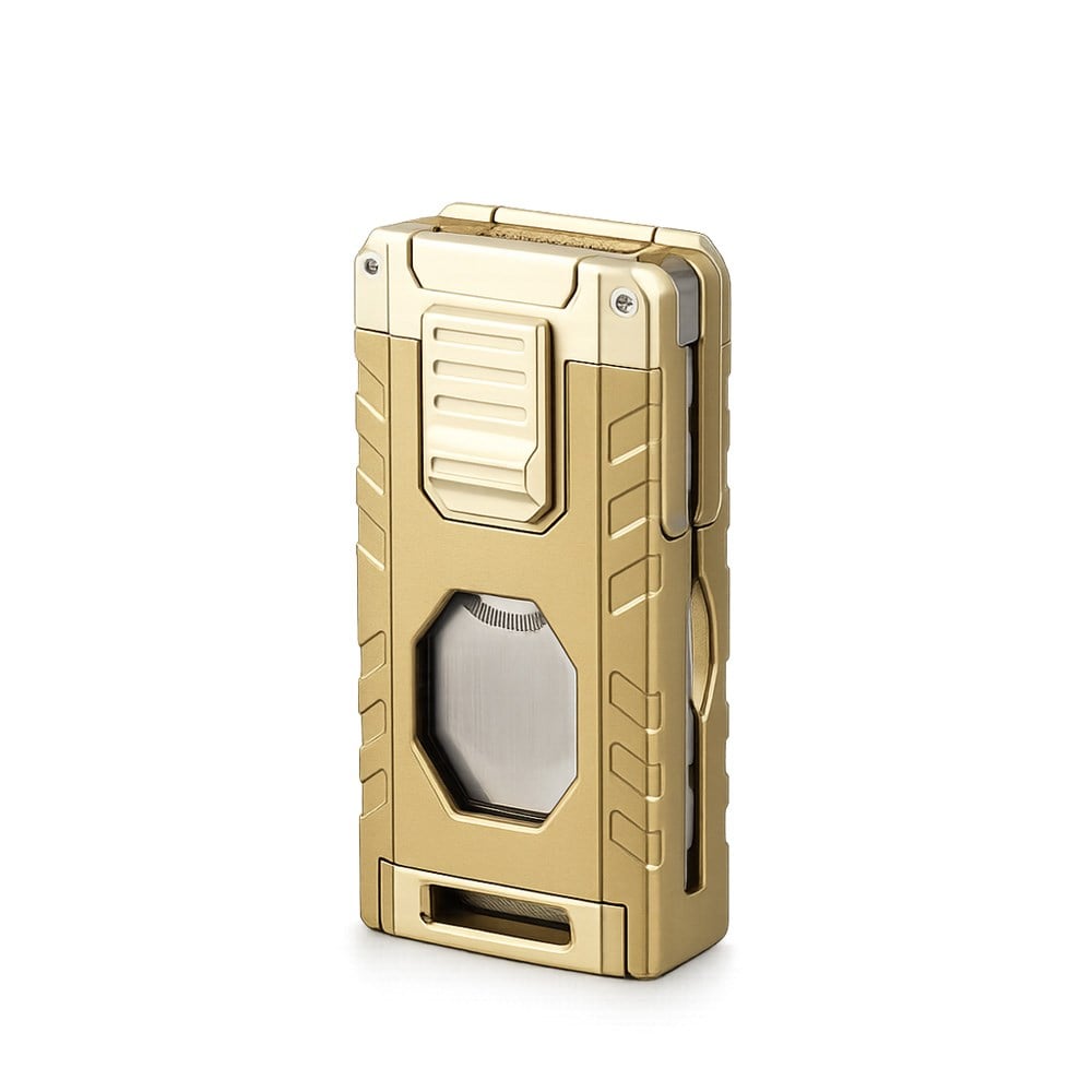 Coho Patron Triple Torch Brass Bıçaklı Puro Çakmağı