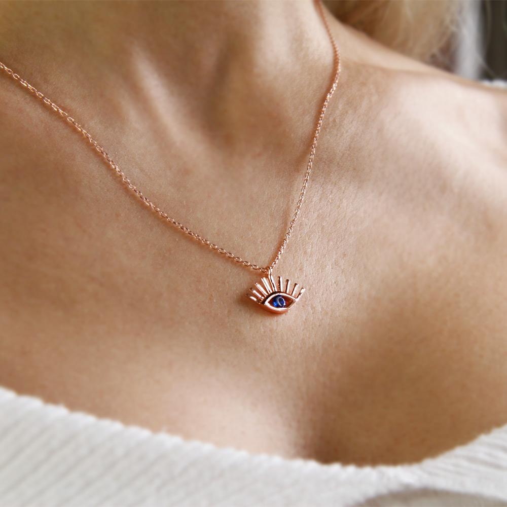 Coho Silver Seraphic Gaze El Yapımı Gümüş Nazar Kolye