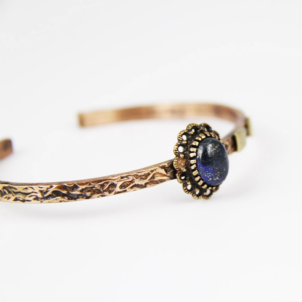 Coho Tılsım Lapis Lazuli Taşlı El İşleme Bileklik