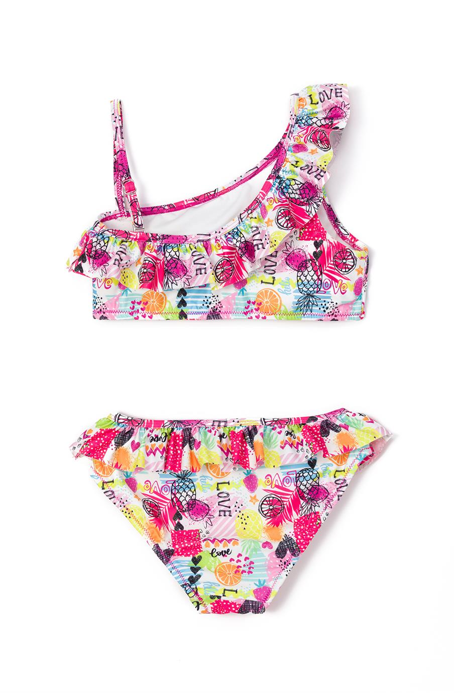 Tek Omuz Çocuk Bikini Takım 
