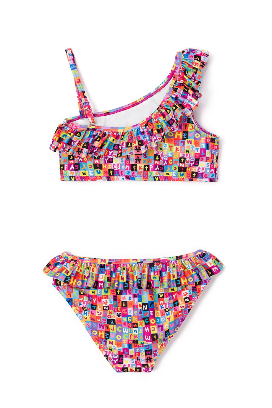Tek Omuz Çocuk Bikini Takım 