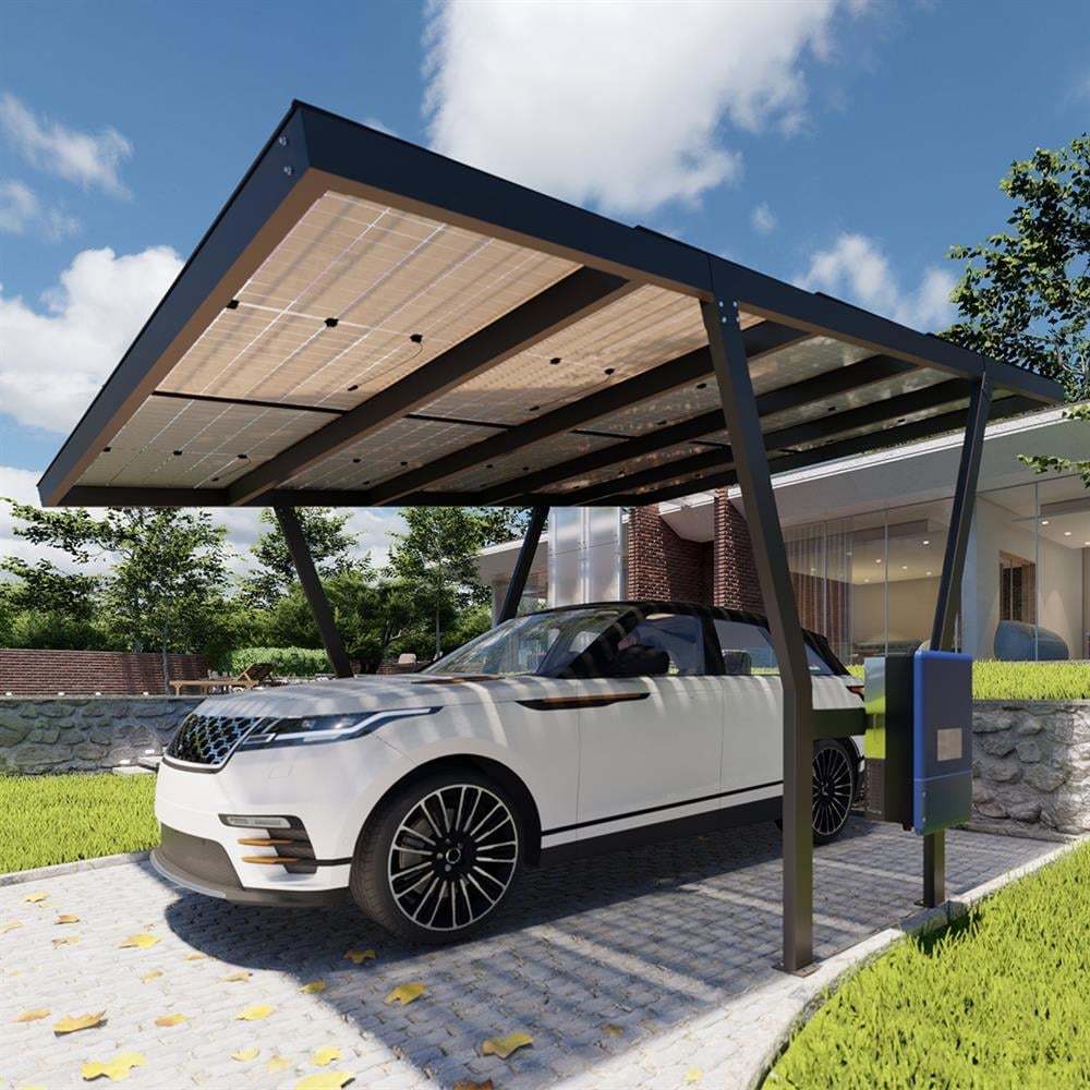 1 Araçlık Solar(460Wp) Otopark/Carport (Galvaniz Malzeme)