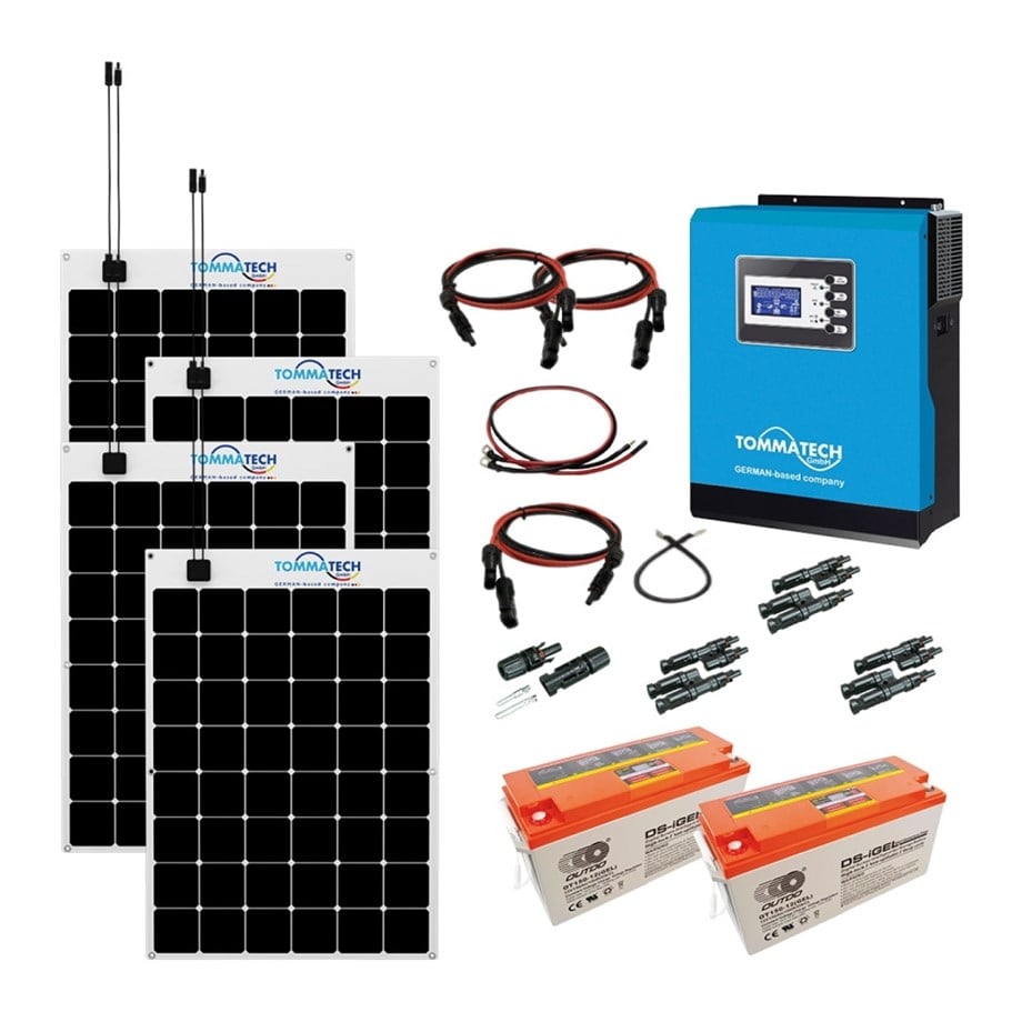 Mega Esnek 2 Panelli Tekne / Yat Solar Paketi 24V-3000W