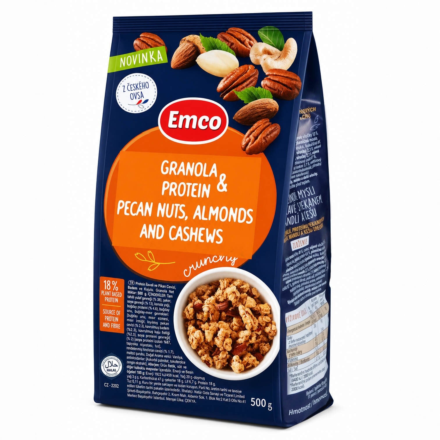 EMCO Protein Granola Pecan, Nuts, Almonds & Cashews 500 Gr 