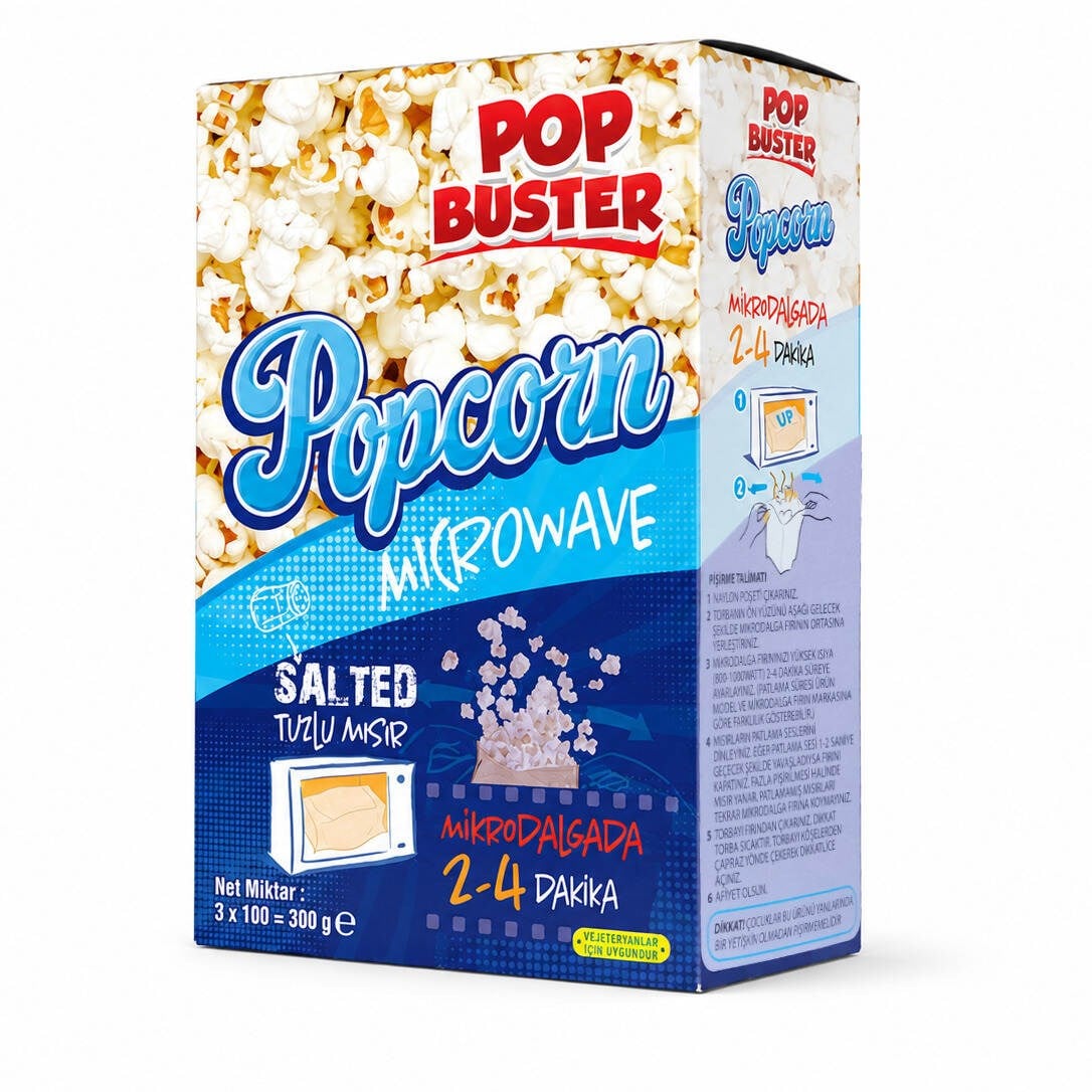 POP BUSTER MİKRODALGA MISIR 3 LÜ (TUZLU)