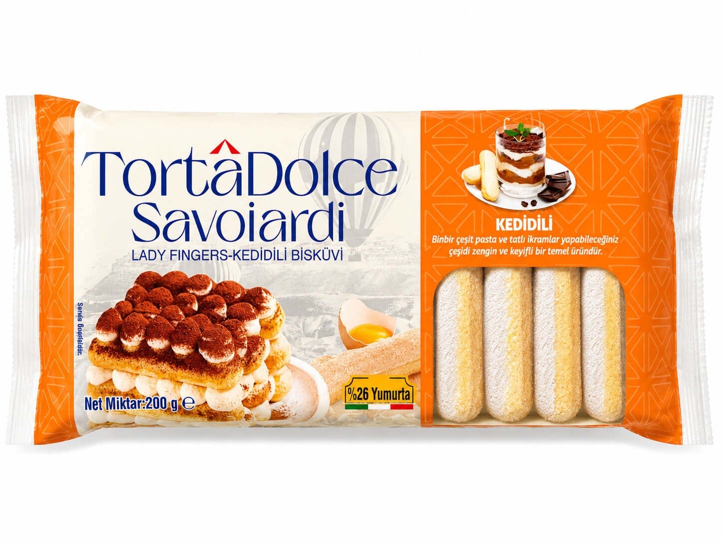 Tortâdolce Savoiardi Kedi Dili 200 Gr