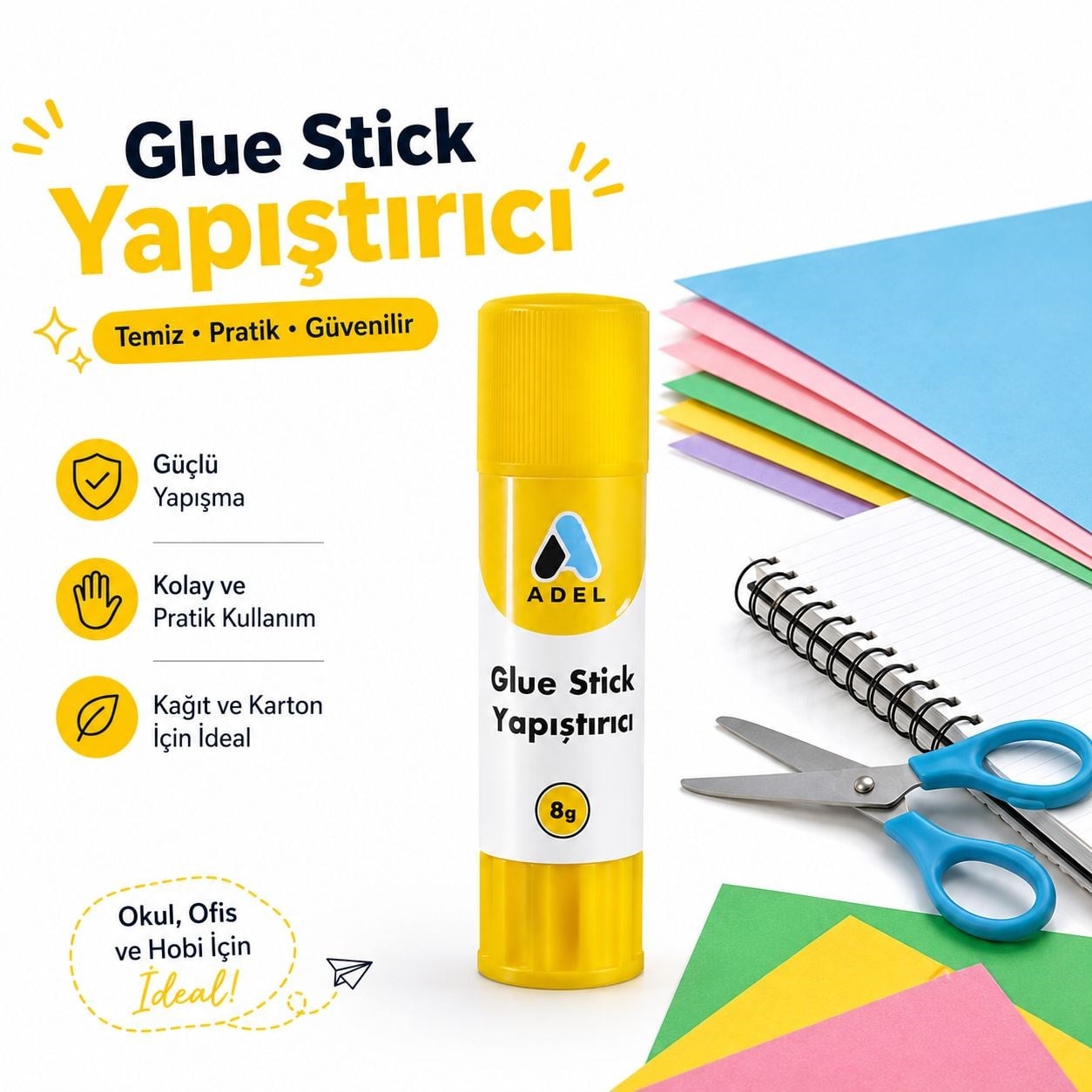  Glue Stick Yapıştırıcı – Temiz, Pratik ve Çok Amaçlı Kullanım