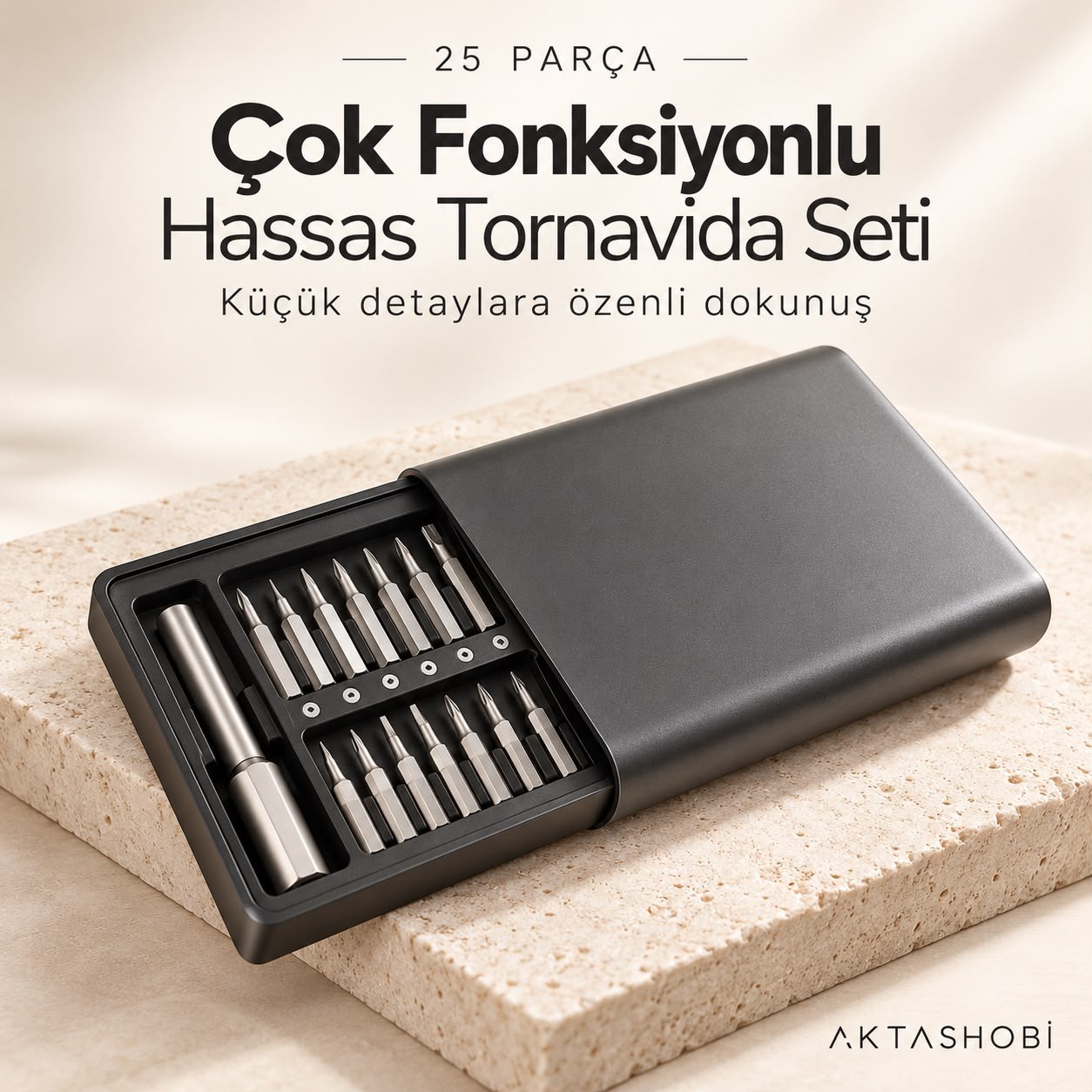 25 Parça Çok Fonksiyonlu Hassas Tornavida Seti