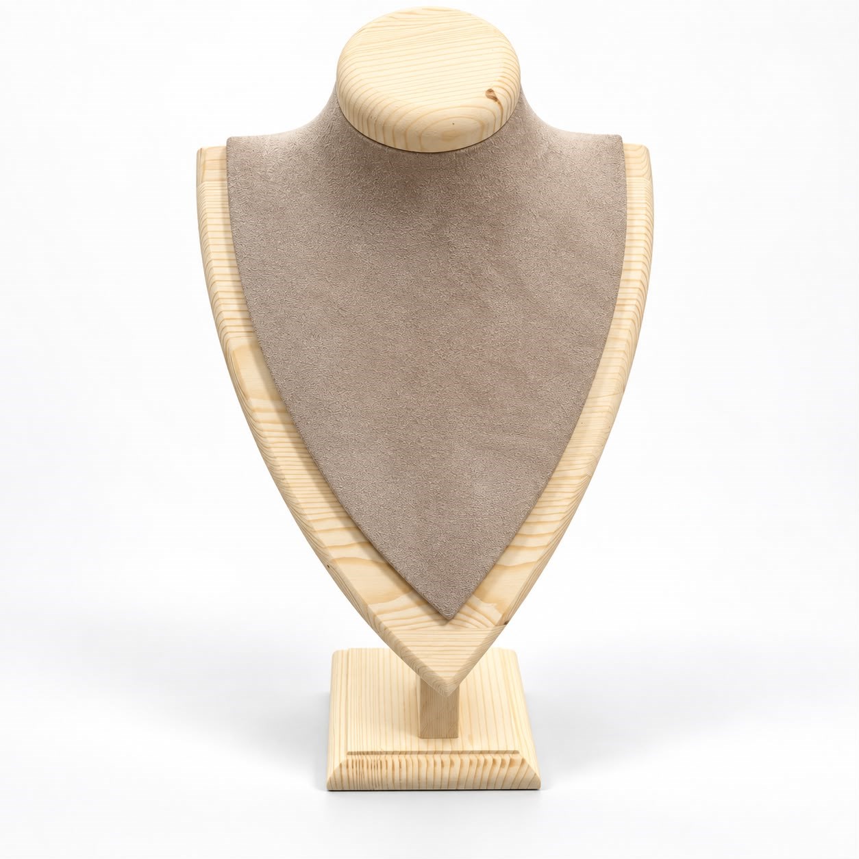 Ahşap Kolye Sergileme Büstü - Oval Model