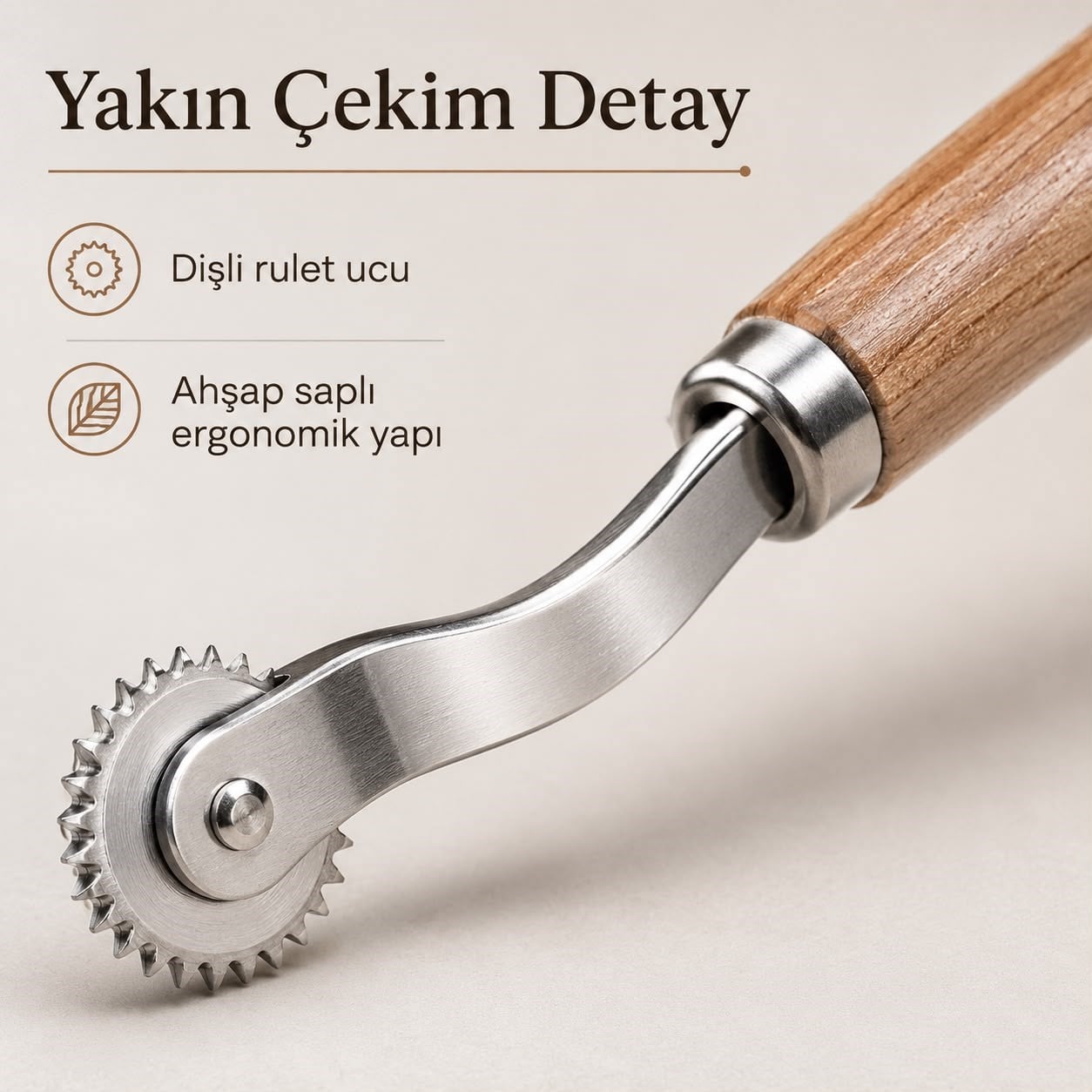 Ahşap Saplı Çizgi Ruleti