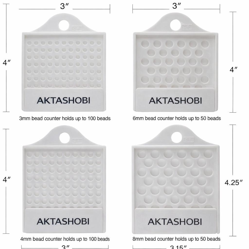 AKTASHOBI Boncuk Sayacı Dörtlü Set 3-8 MM Arası 
