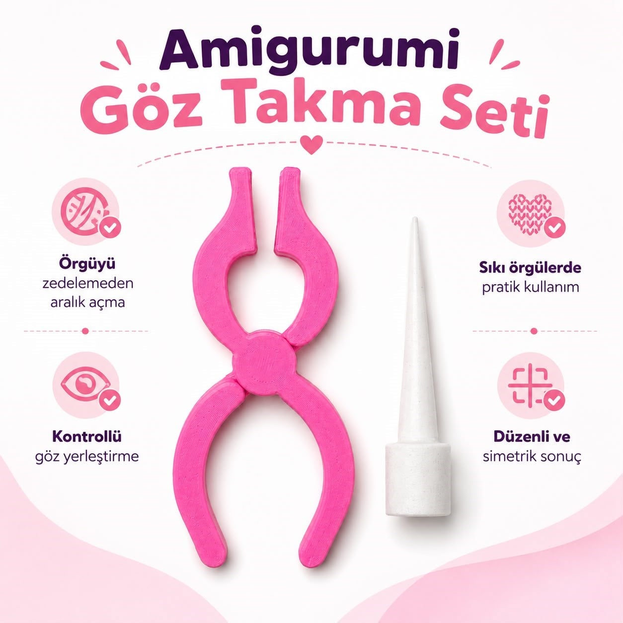 Amigurumi Göz Takma Seti - Pratik ve Basit