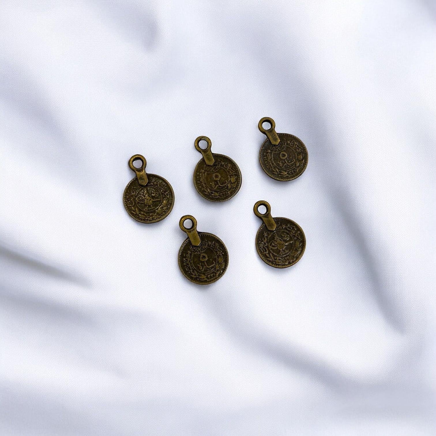 Antik Yeşil Tek Kulplu Tuğra 10 MM - 3 Adet Paket