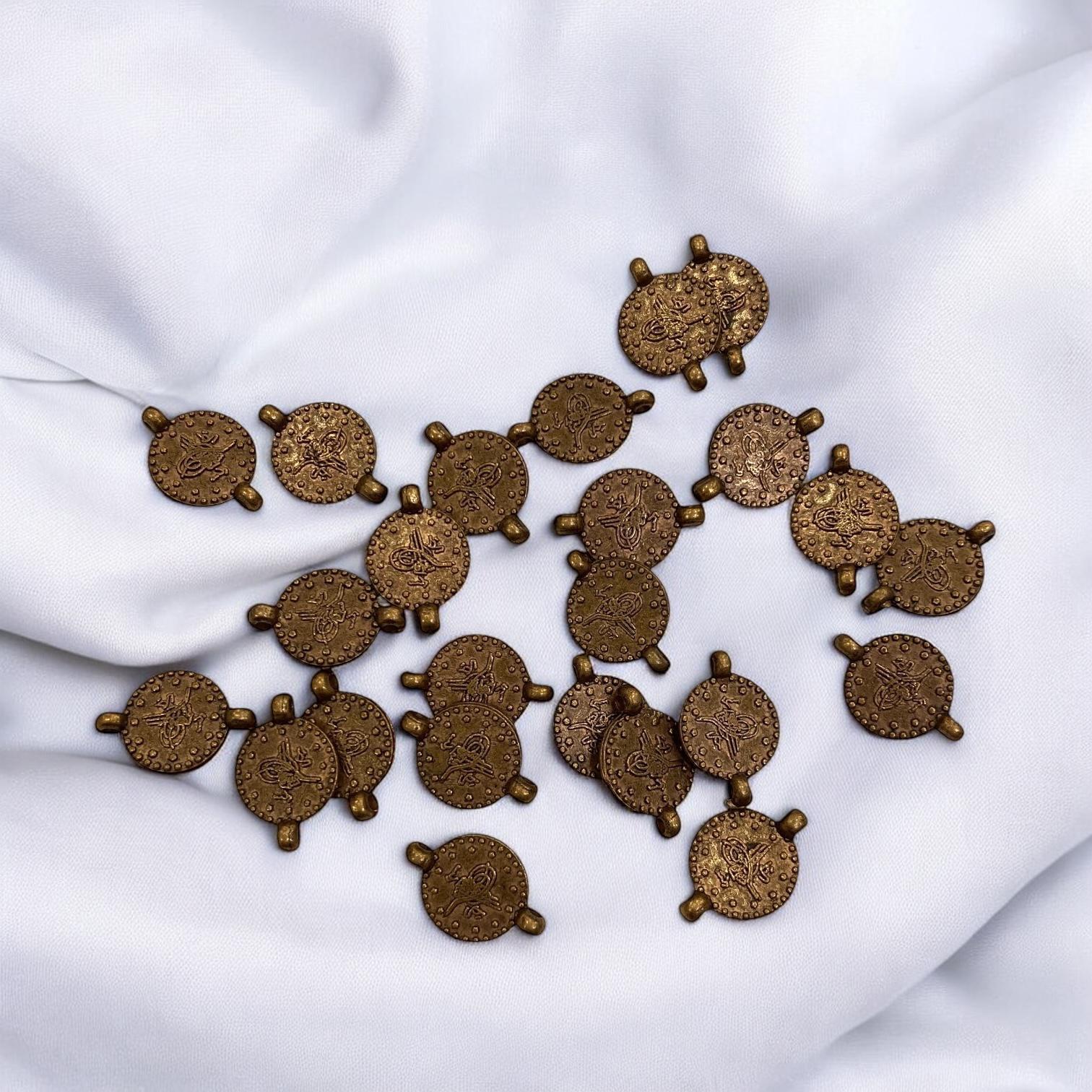 Bakır Çift Kulplu Tuğra 12 MM - 5 Adet Paket