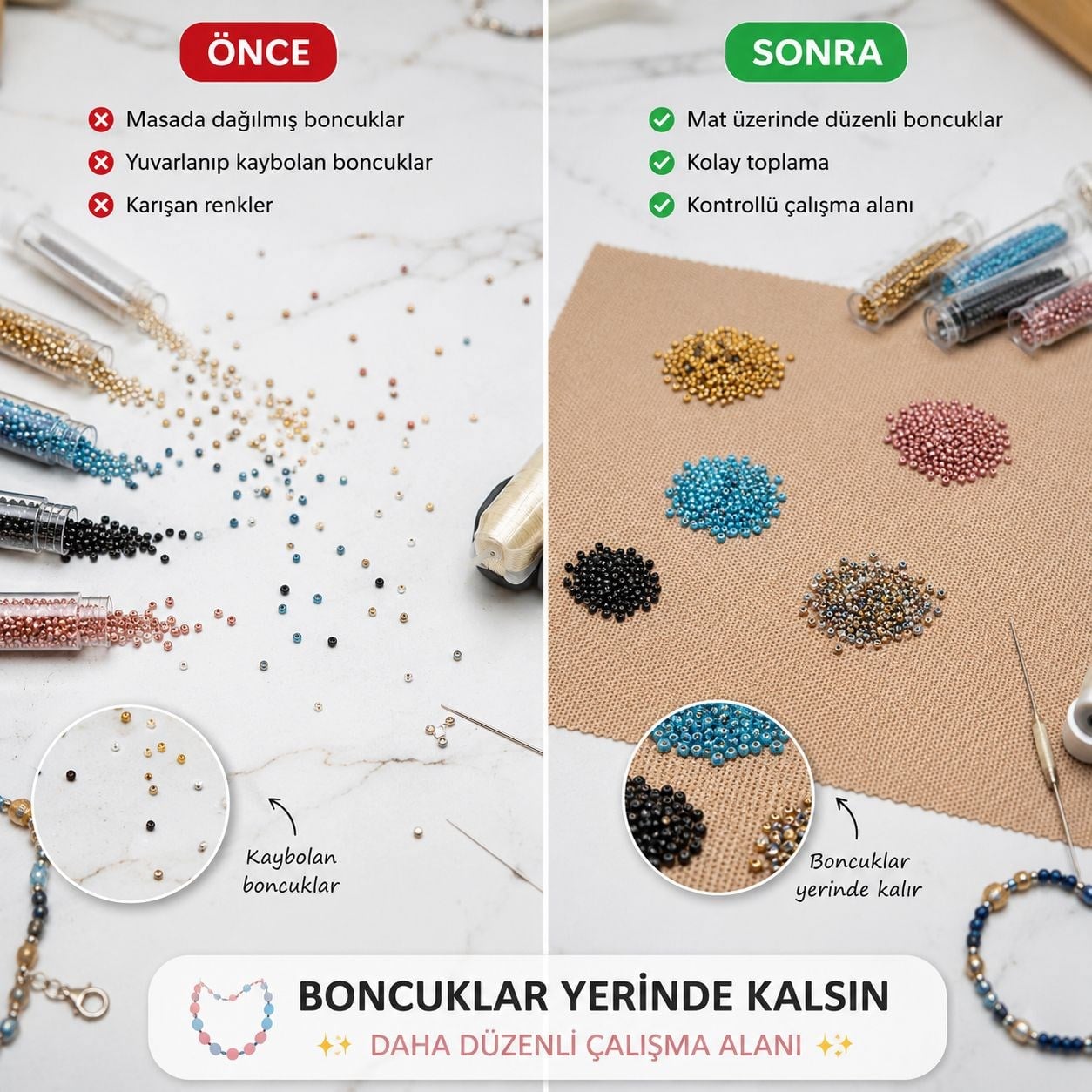 BeadBase - 40x40 Boncuk Çalışma Matı