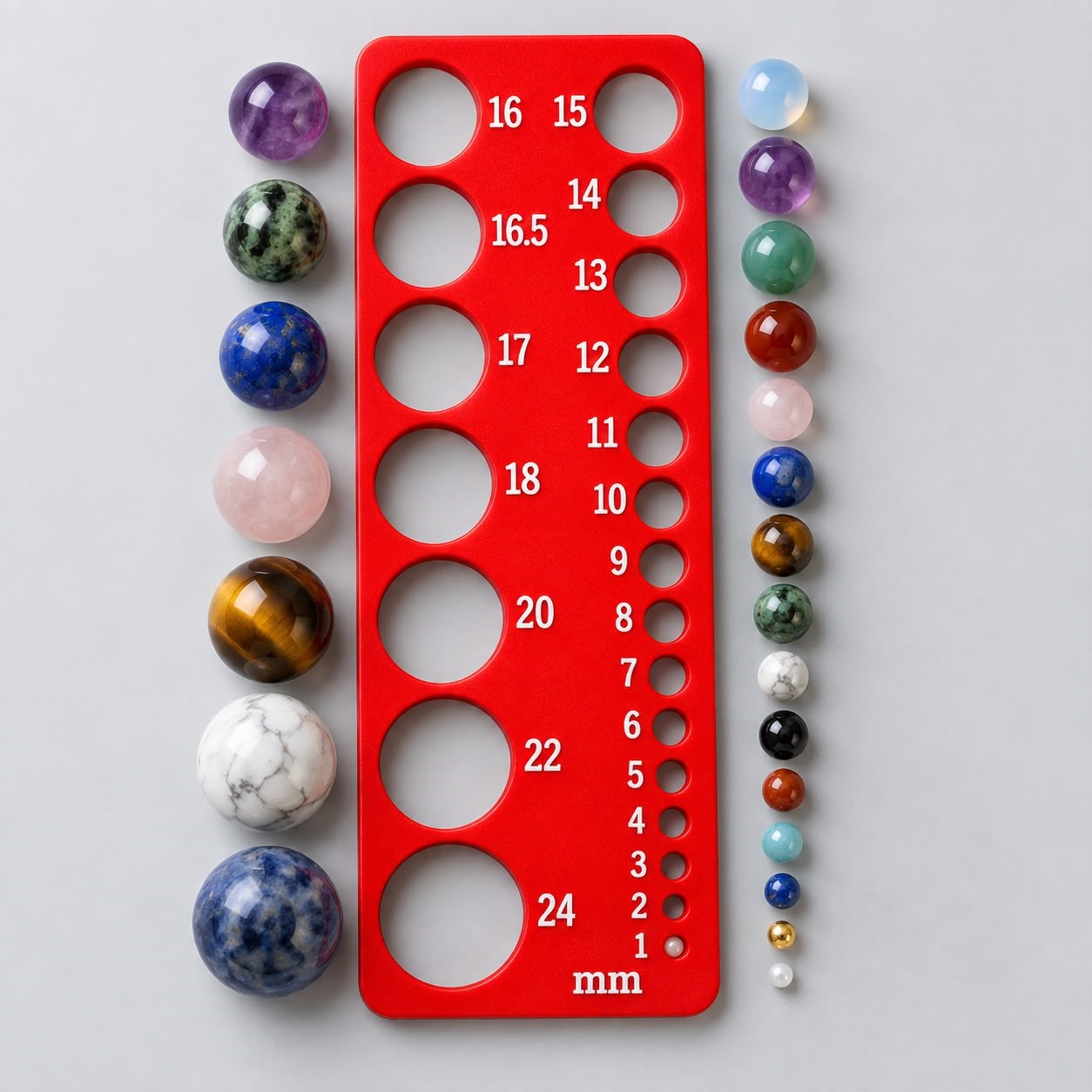 Boncuk Çap Ölçer Standı | 1–24 mm