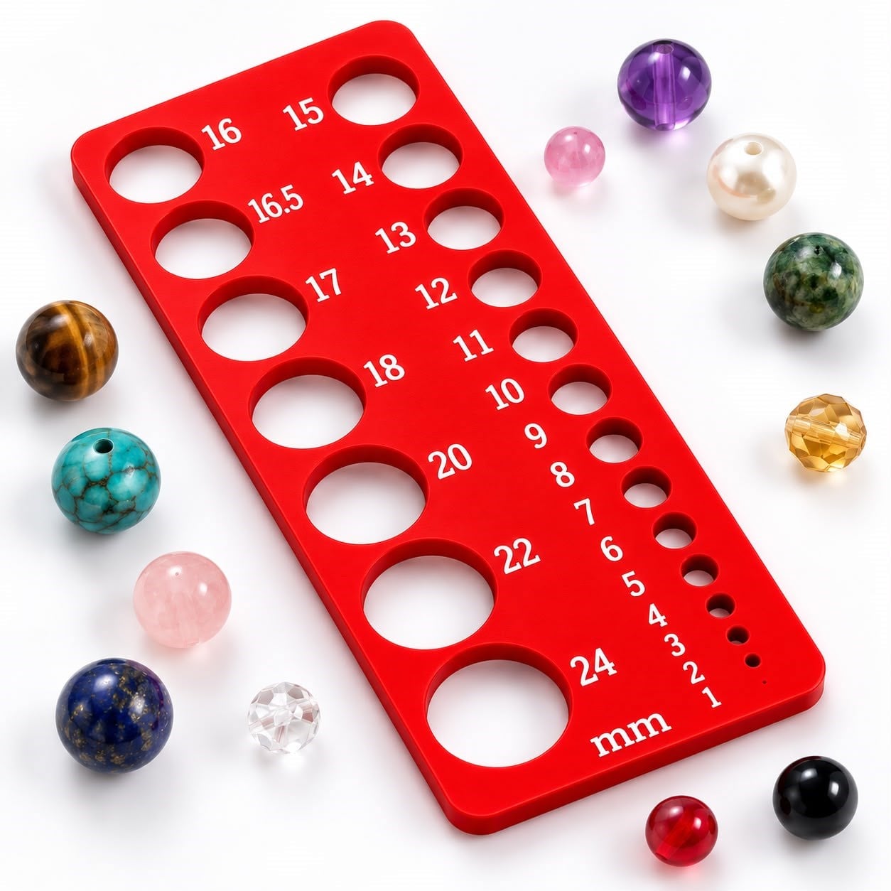 Boncuk Çap Ölçer Standı | 1–24 mm