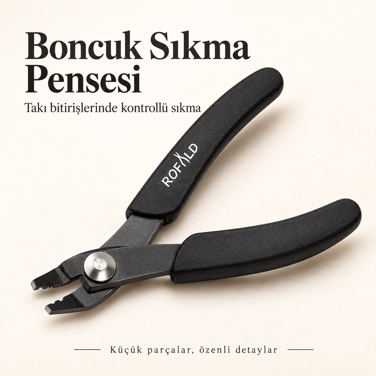 Boncuk Sıkma Pensesi – Kompakt Çelik Model