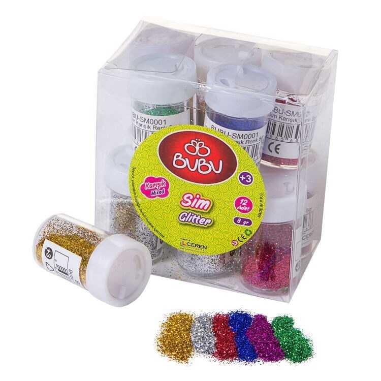 Bubu Toz Sim Karışık Renk 48GR. 12'li Paket