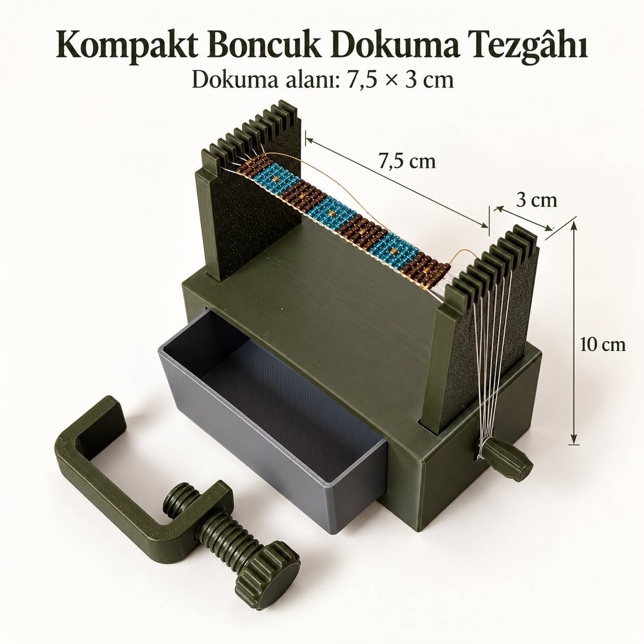 Çekmeceli Boncuk Dokuma Tezgahı