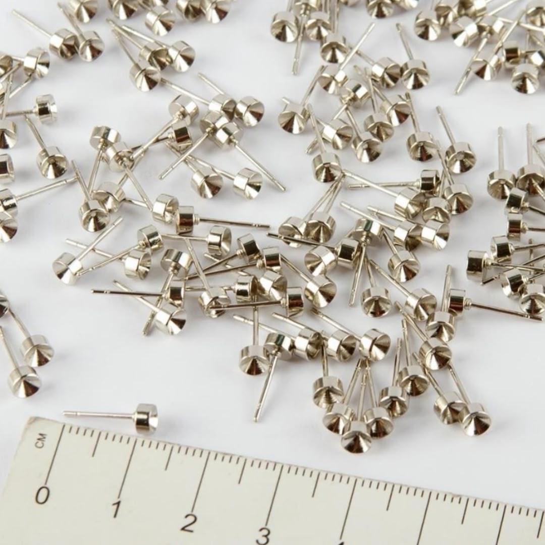 Çelik 0,5 mm Oval Torna Küpe Çivisi 10 Adet