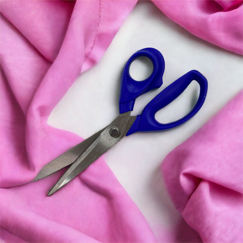 Çelik, Mavi Desen Ergonomik Basic Makas 18 CM