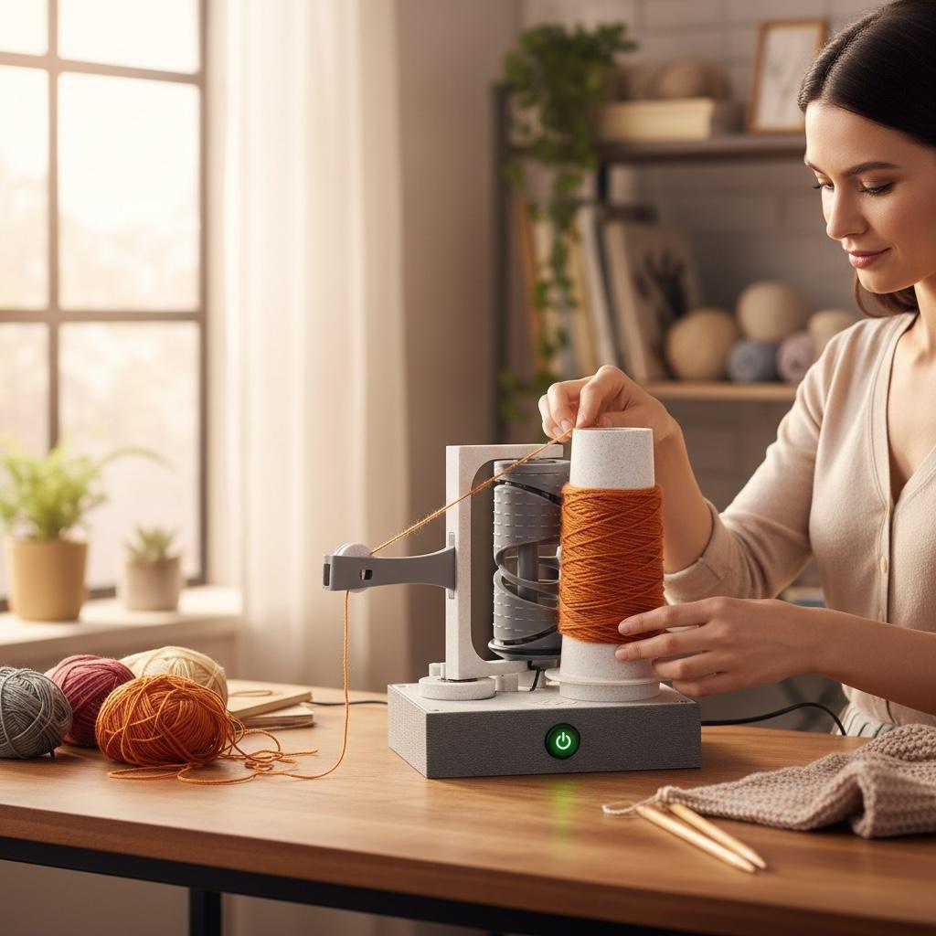 Çile Tutucu - PRO. Otomatik İplik Sarıcı, Automatic Motorized Yarn Winder