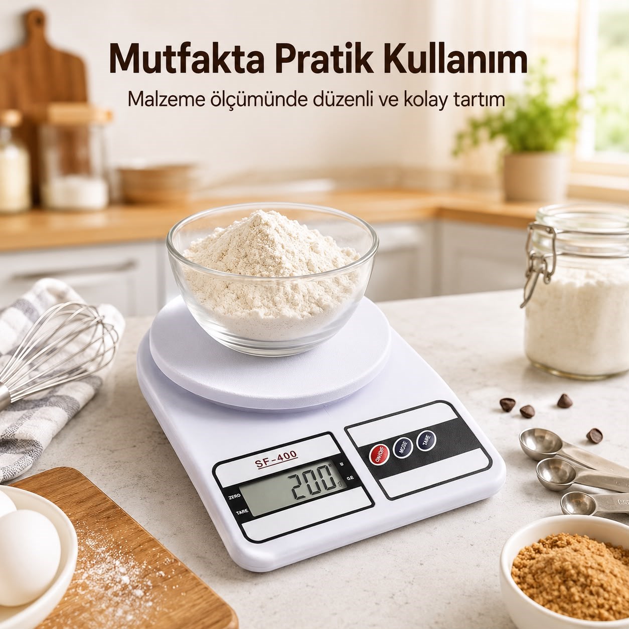 Crown CRW-7024 10KG. Kapasite Dijital Hassas Terazi (1 Gram Hassasiyet)