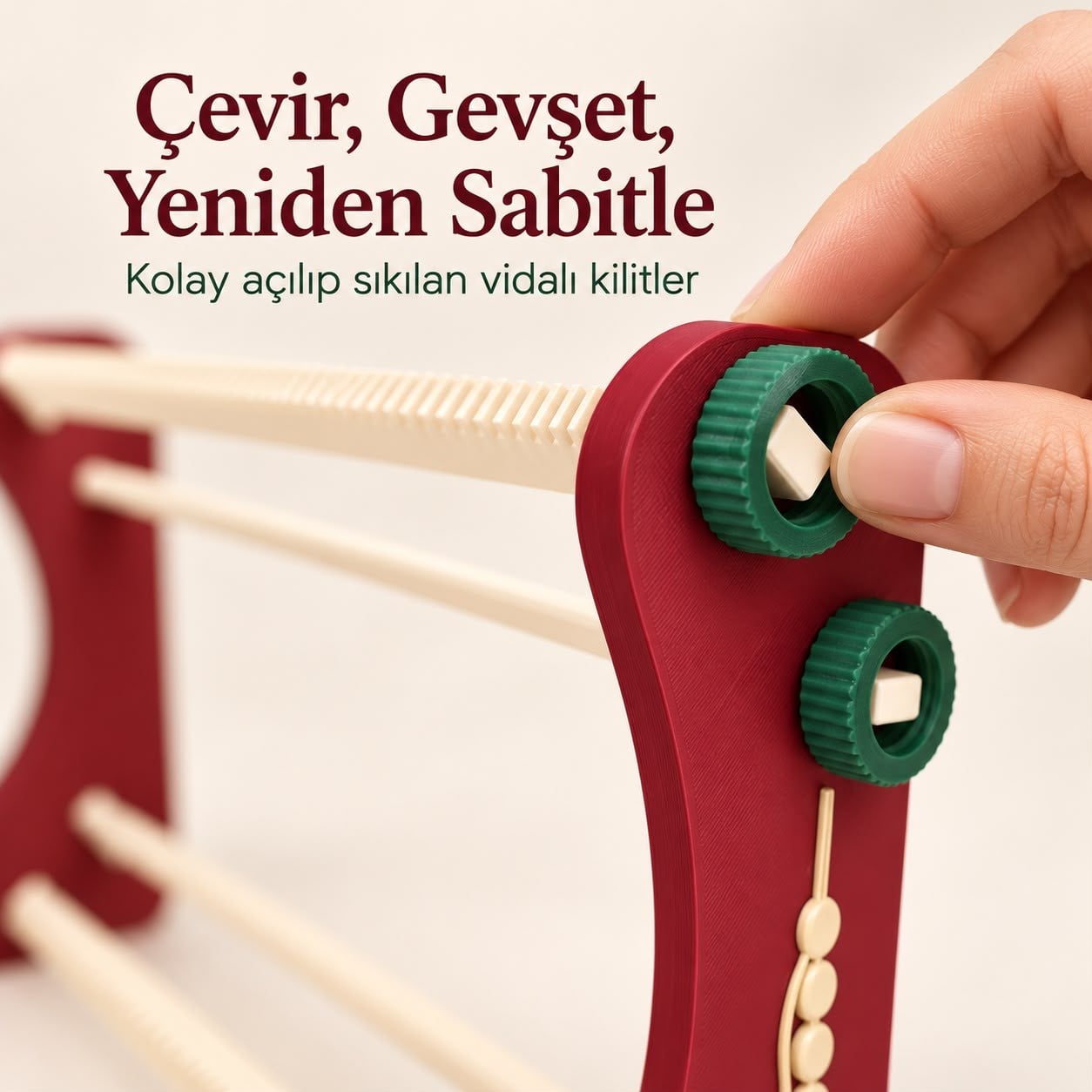 Dik-L Modüler Boncuk Dokuma Tezgahı Tek Set Üç Farklı Genişlik