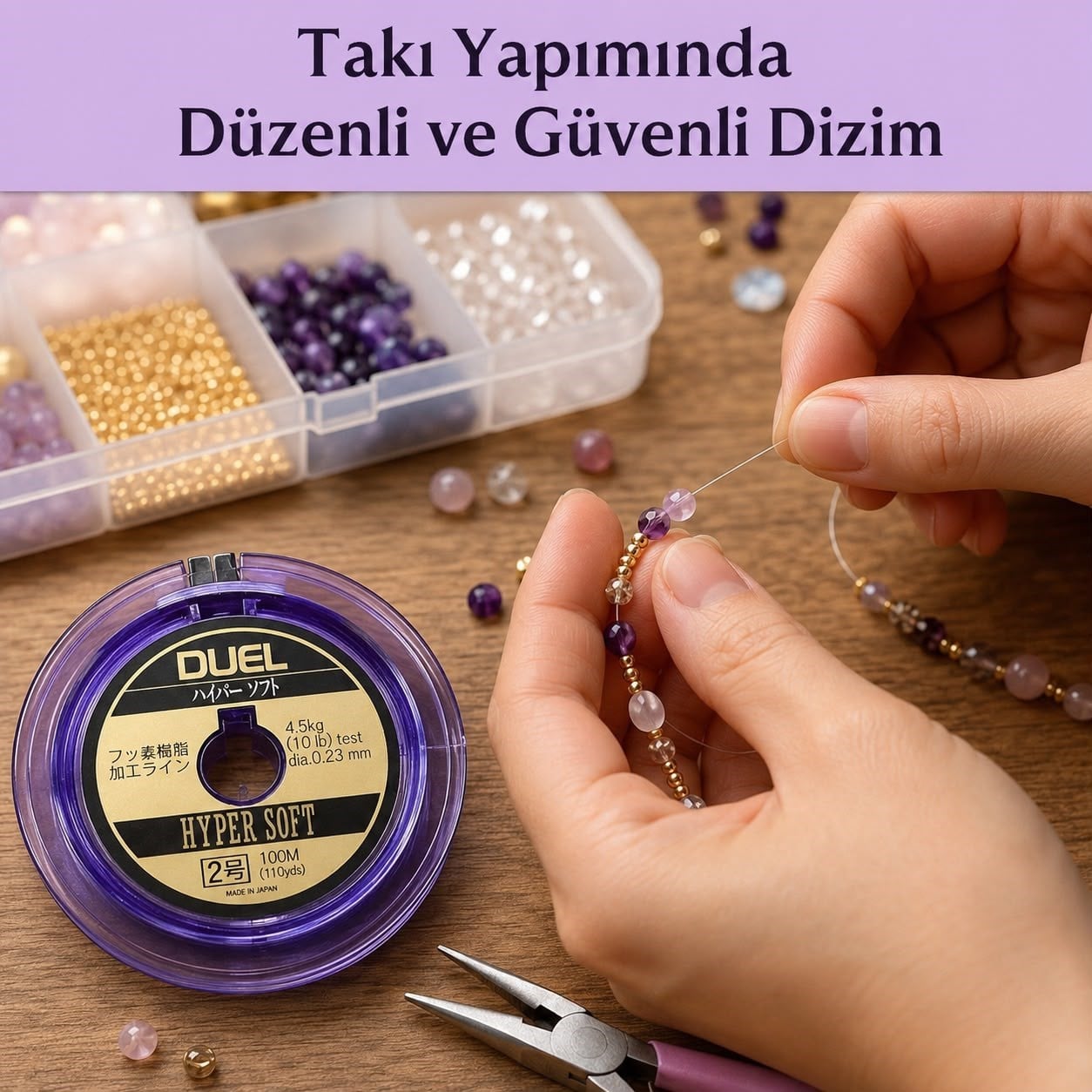 DUEL Hyper Soft Şeffaf Misina – 0,23 mm Çok Kuvvetli