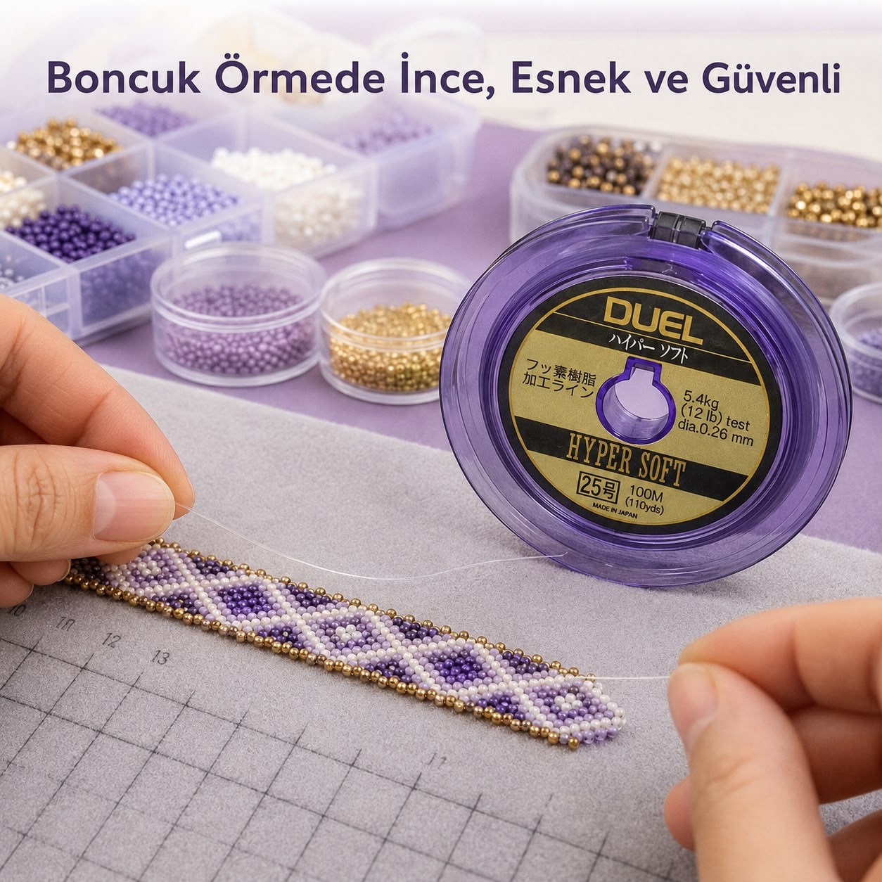 DUEL Hyper Soft Şeffaf Misina – 0,26 mm Çok Kuvvetli
