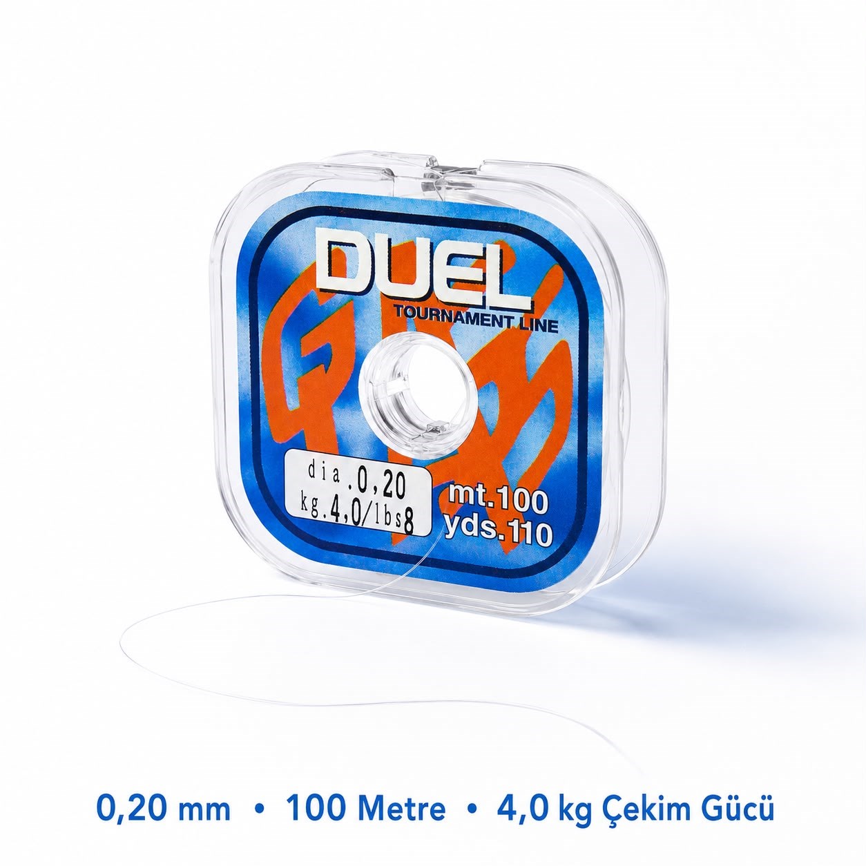 DUEL Tournament Line Şeffaf Misina – 0,20 mm Çok Kuvvetli