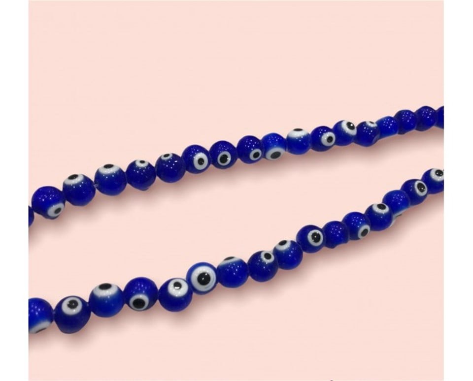 Düzenli Lacivert Dizi Nazar Boncuk Model 10 MM