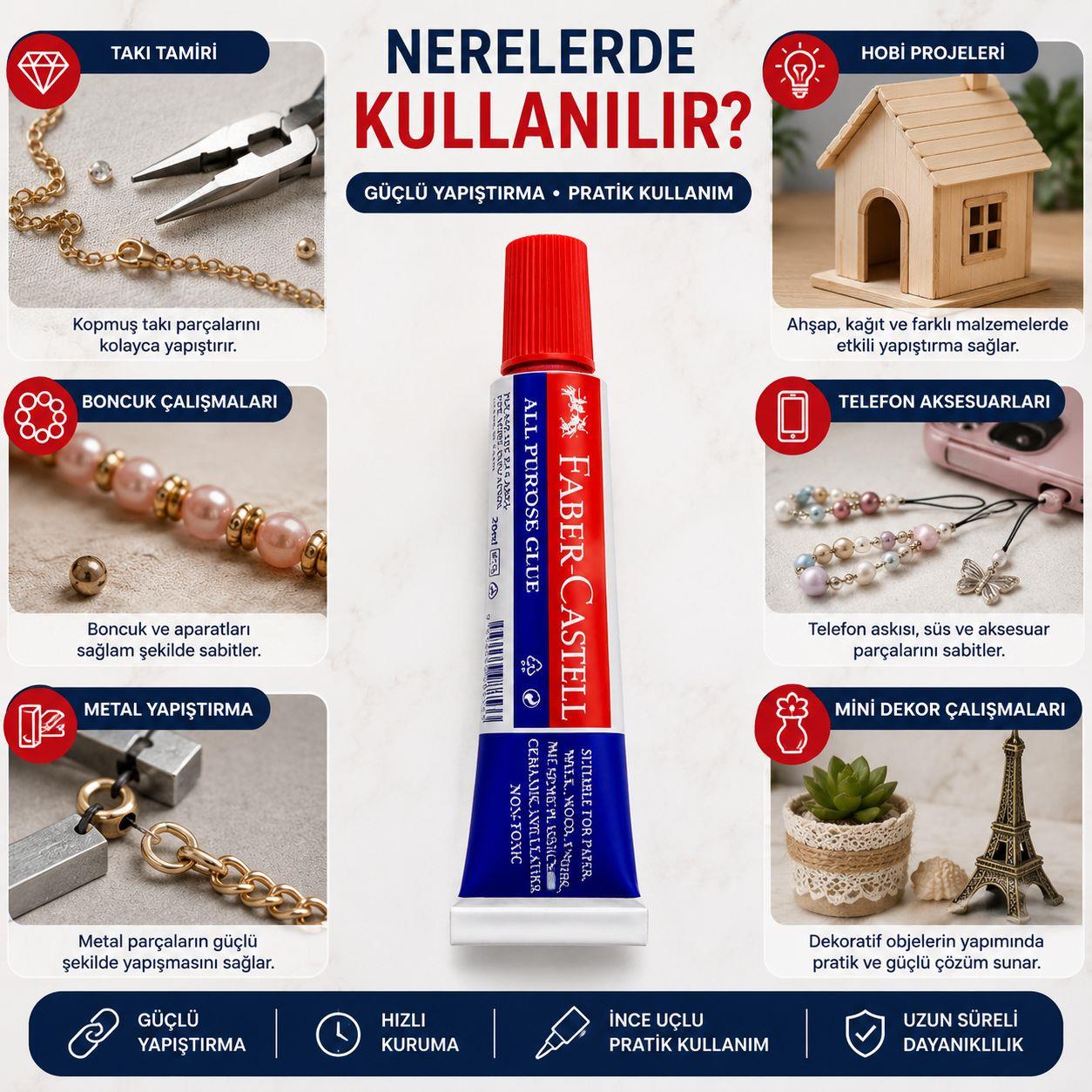 Faber-Castell Çok Amaçlı Yapıştırıcı – 7 Gram