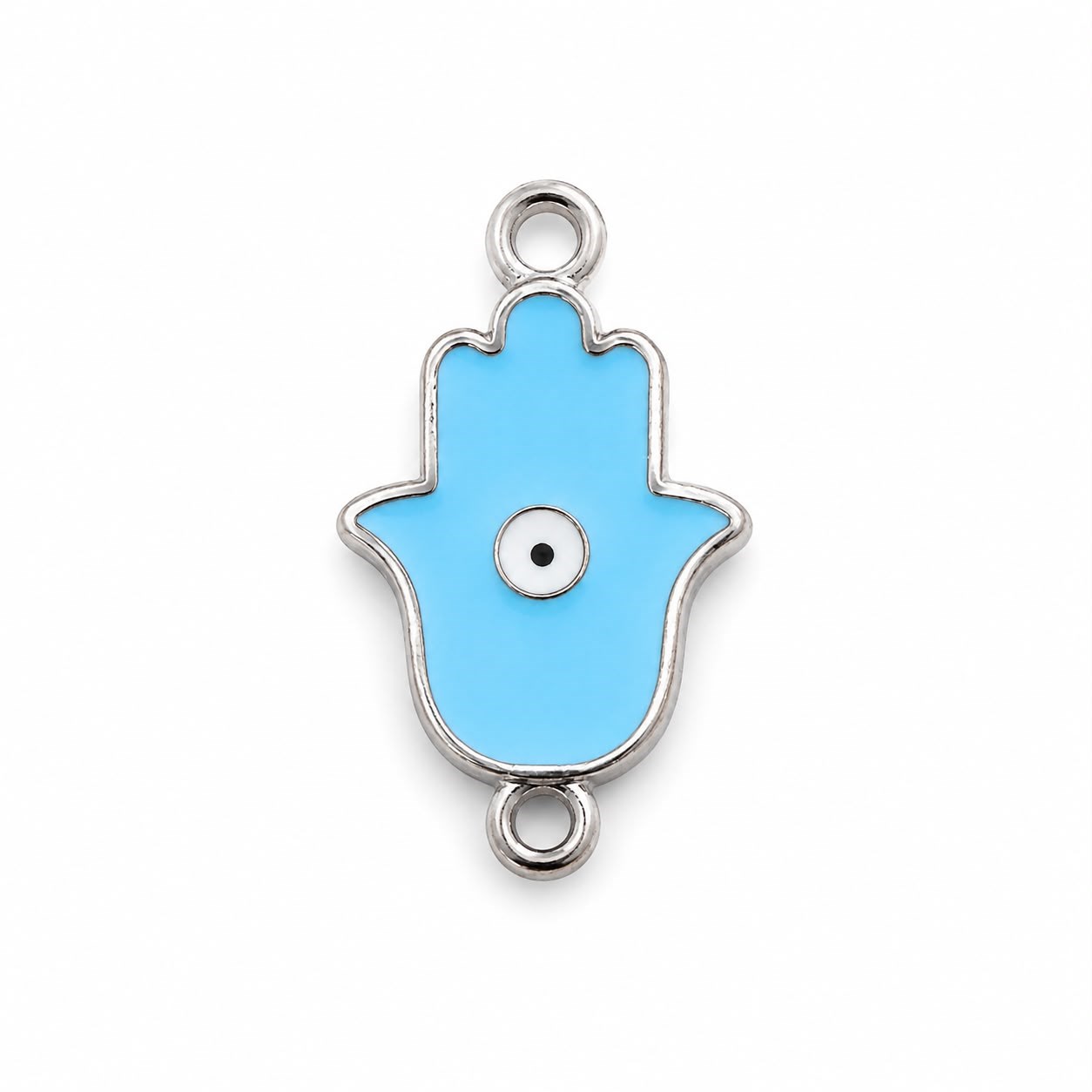 Fatma Ana Eli (Hamsa) Silver Mavi