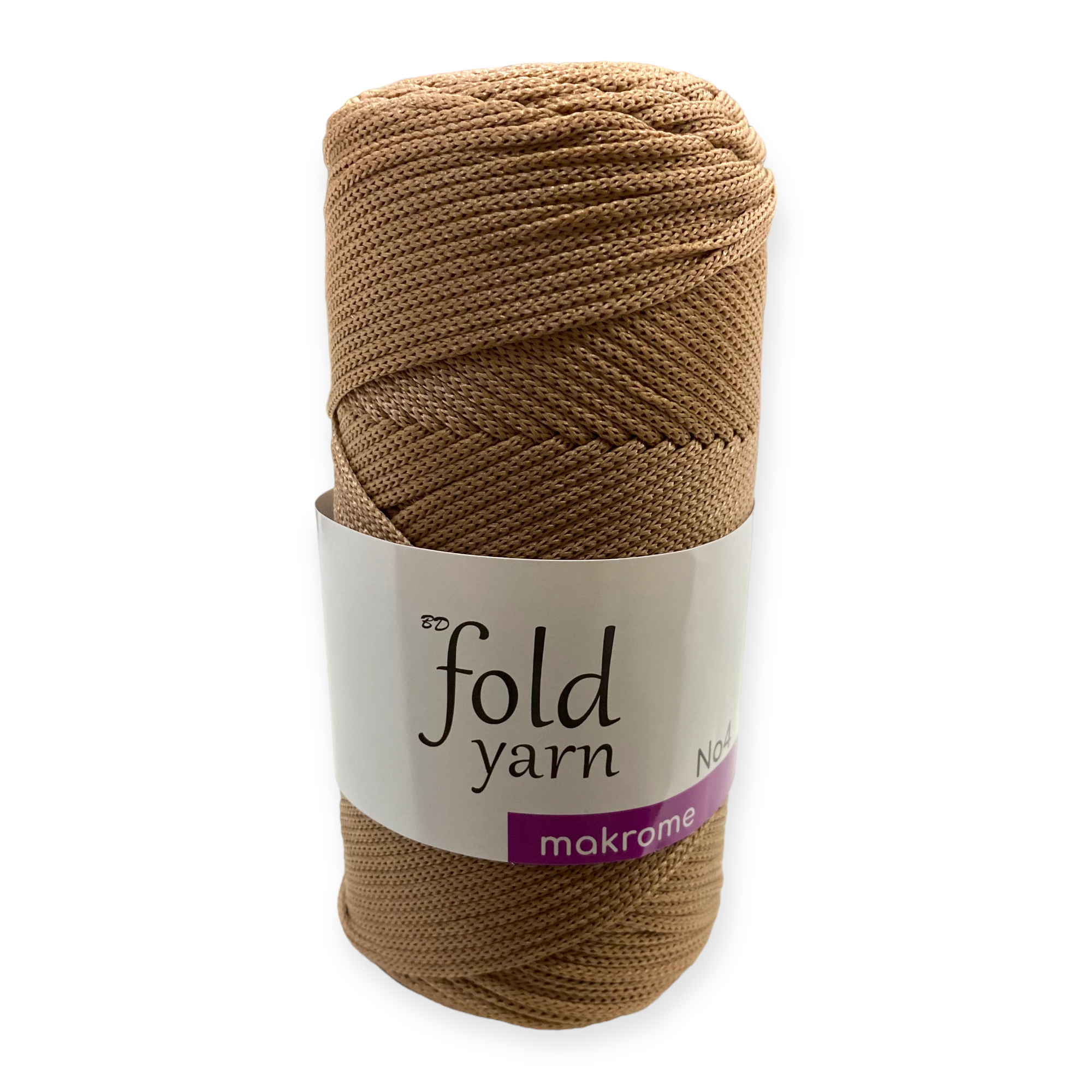 Fold Yarn, Polyester Makrome İpi No:4 Açık Kahve