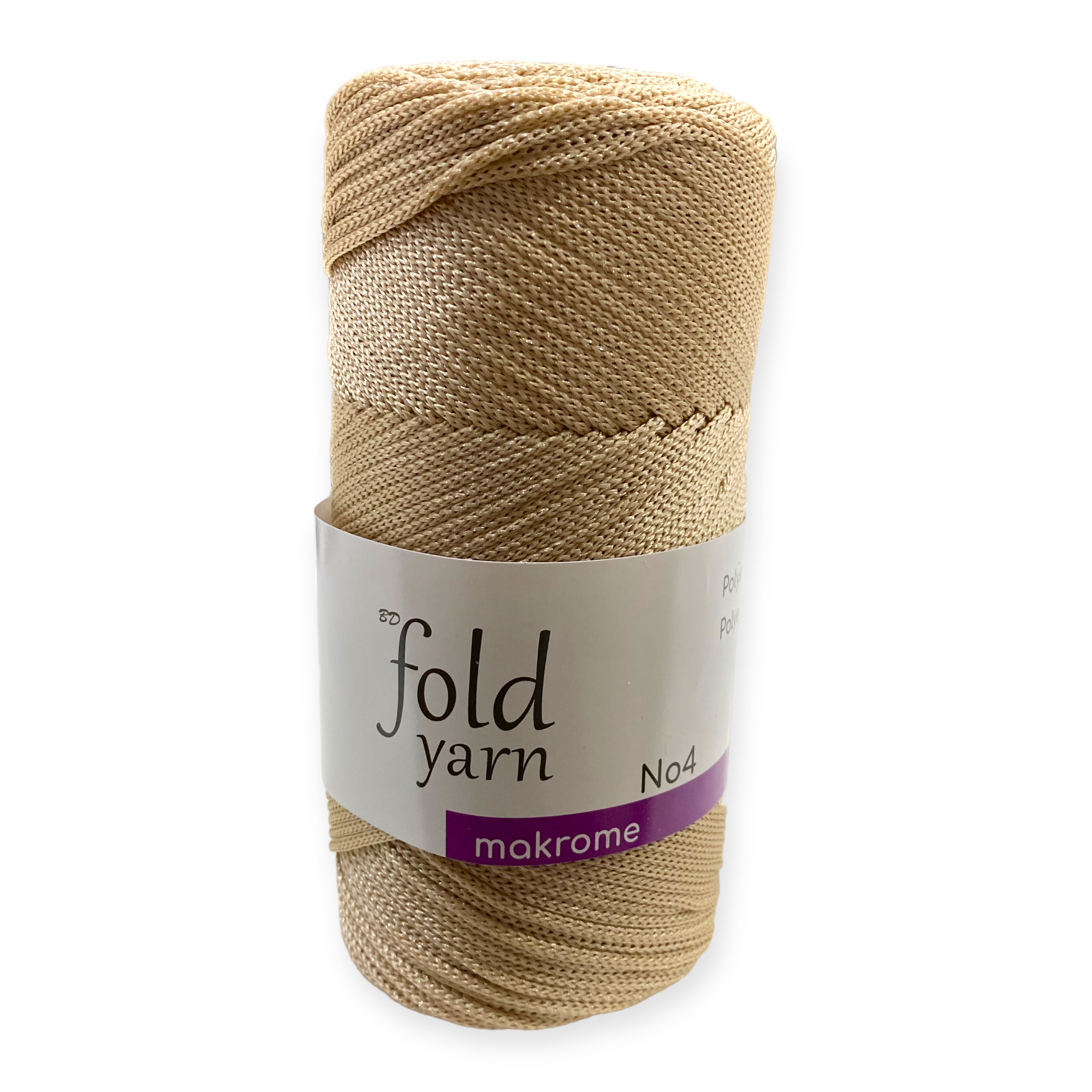 Fold Yarn, Polyester Makrome İpi No:4 BEJ