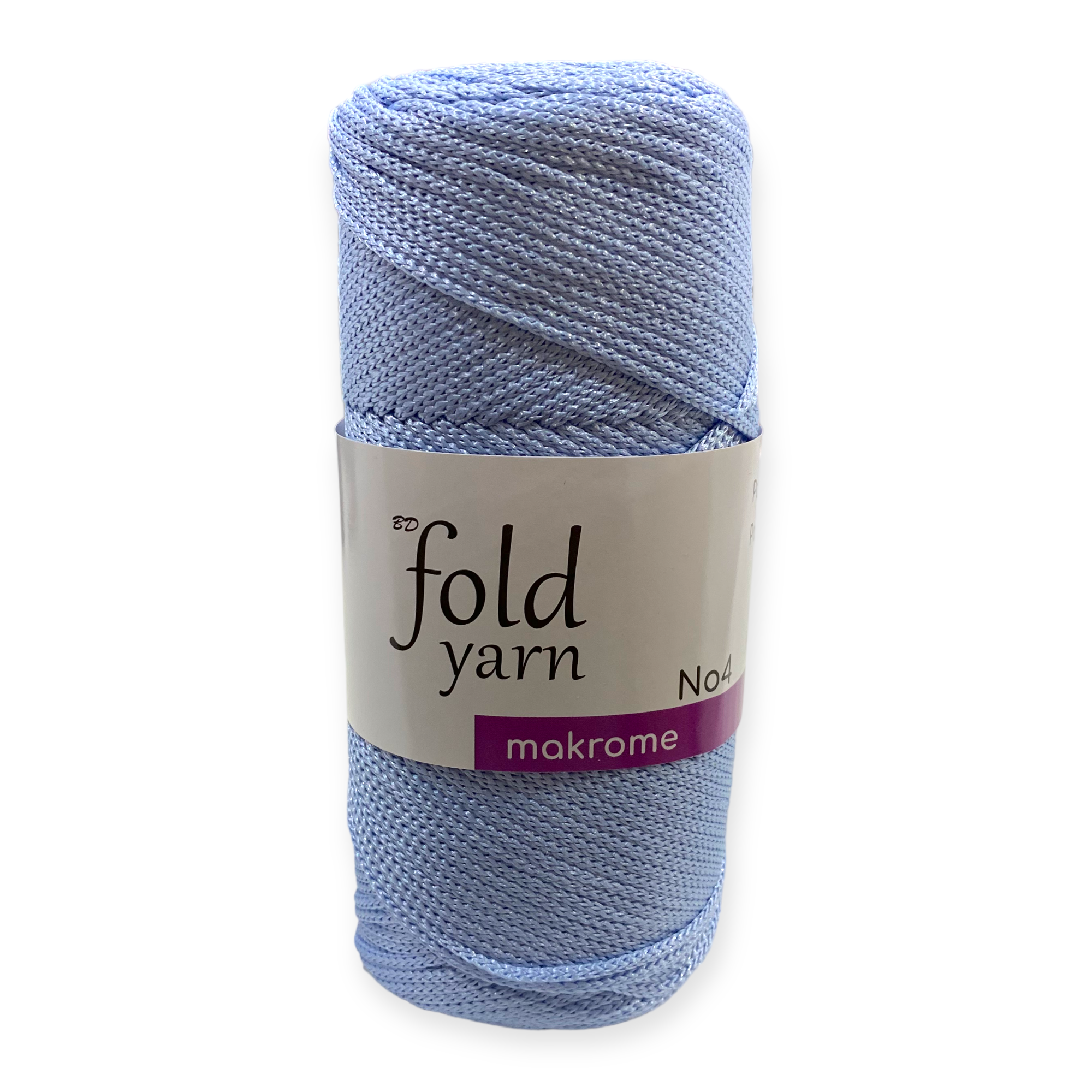 Fold Yarn, Polyester Makrome İpi No:4 Bebek Mavi