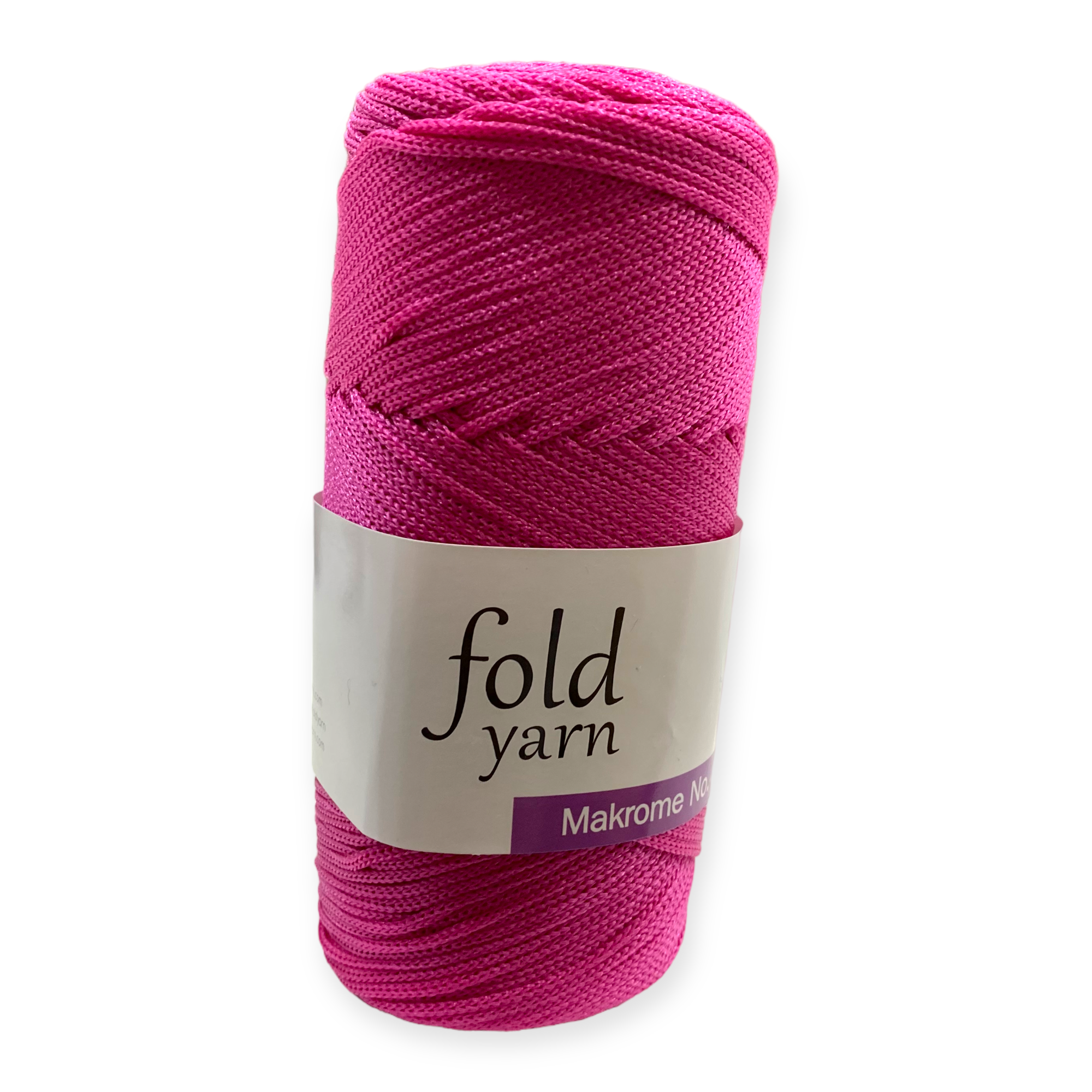 Fold Yarn, Polyester Makrome İpi No:4 Fuşya