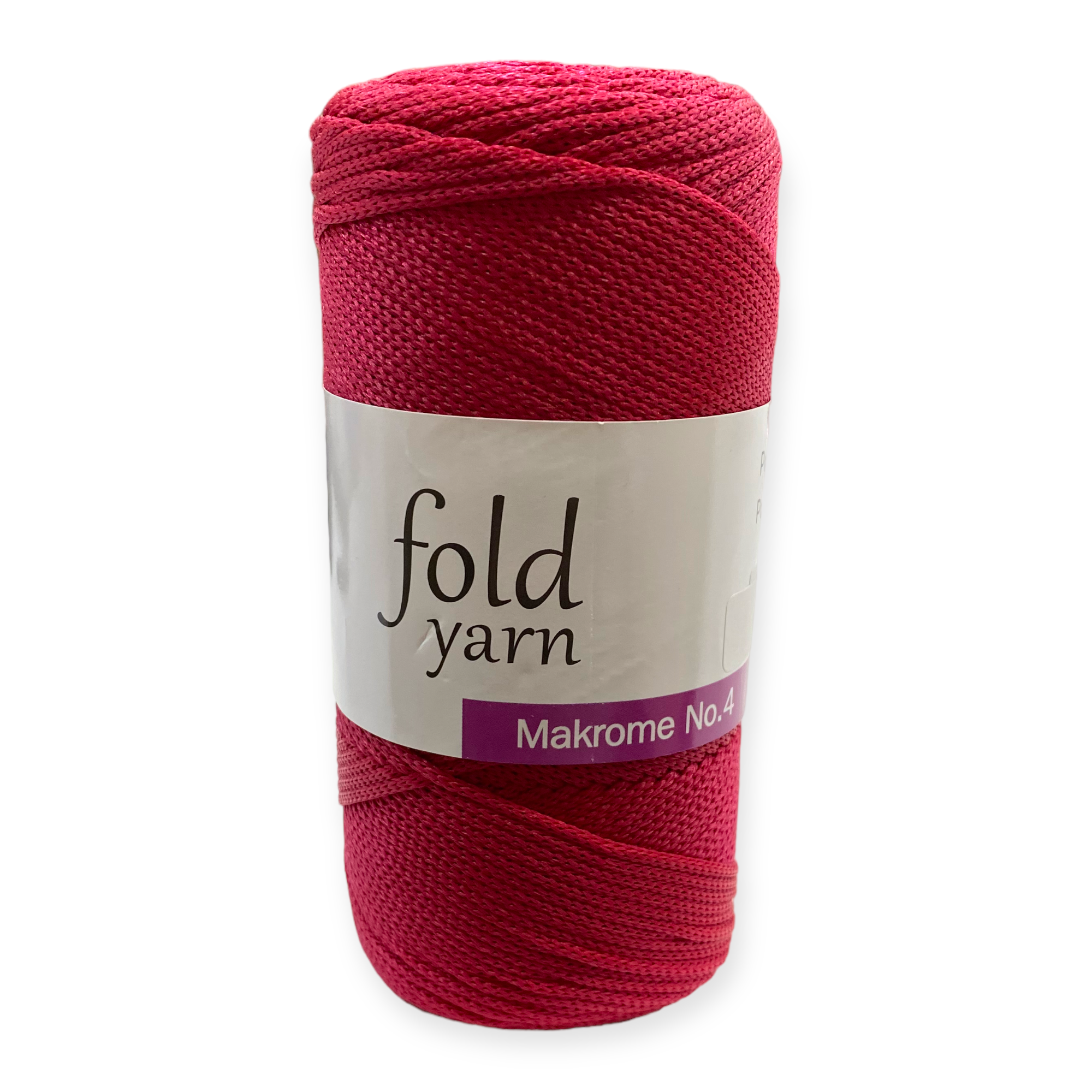 Fold Yarn, Polyester Makrome İpi No:4 Fuşya Pembe