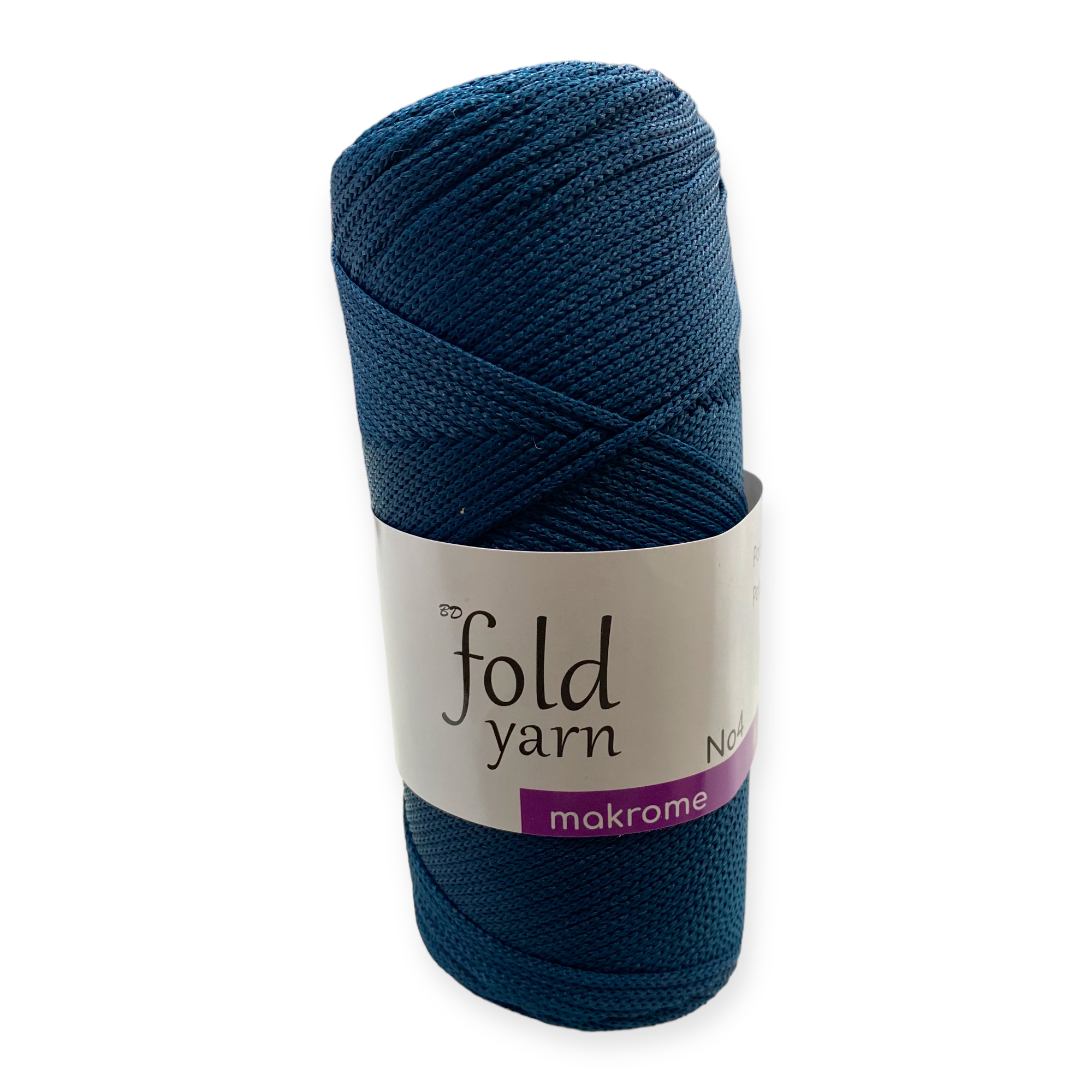 Fold Yarn, Polyester Makrome İpi No:4 İndigo