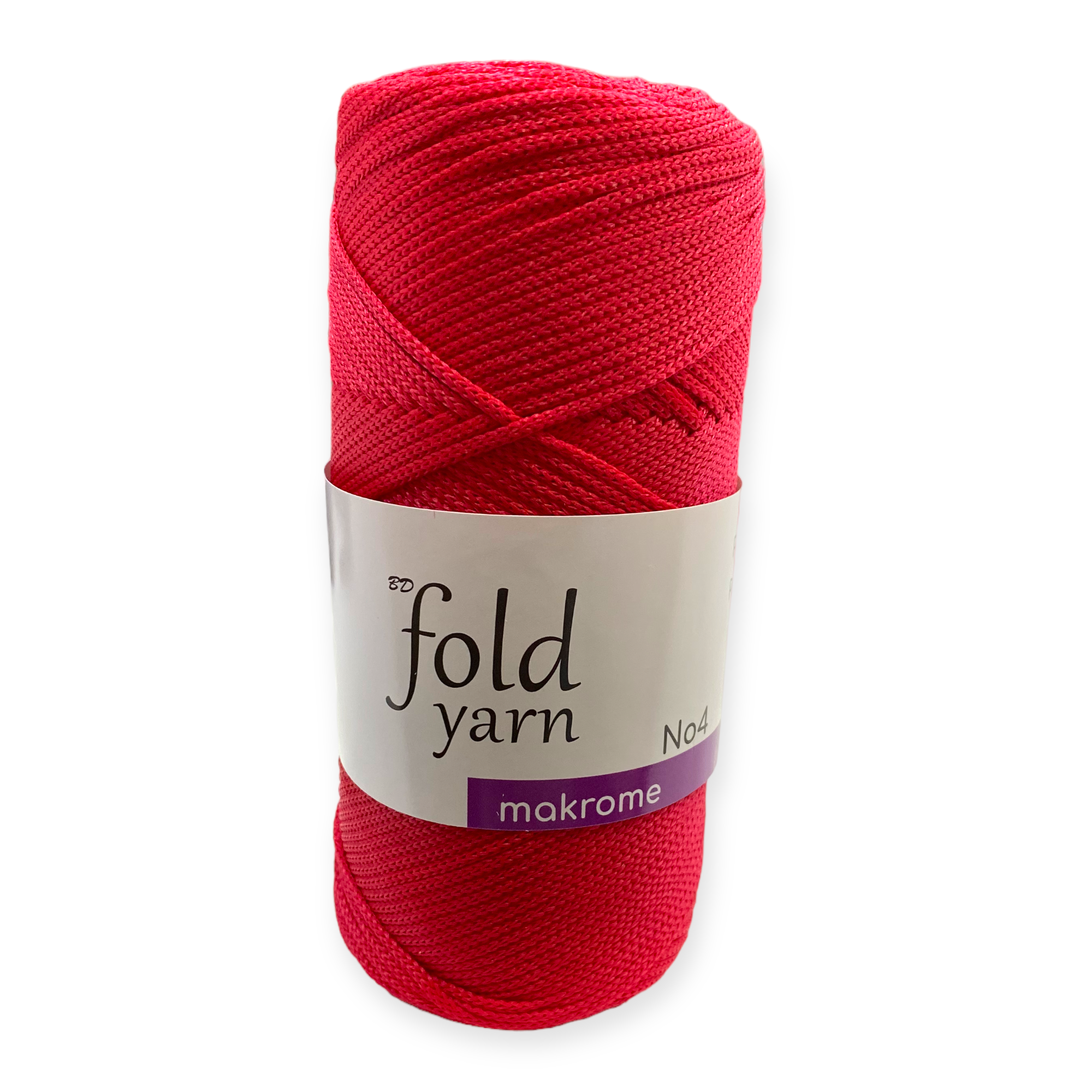 Fold Yarn, Polyester Makrome İpi No:4 Kan Kırmızı