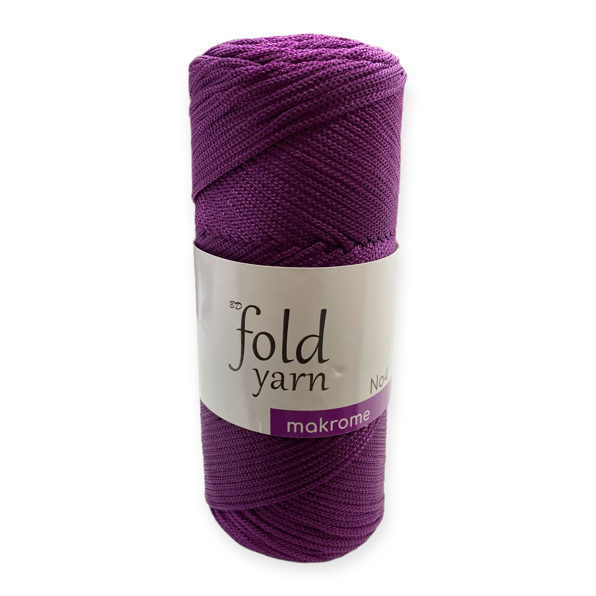 Fold Yarn, Polyester Makrome İpi No:4 Koyu Mor