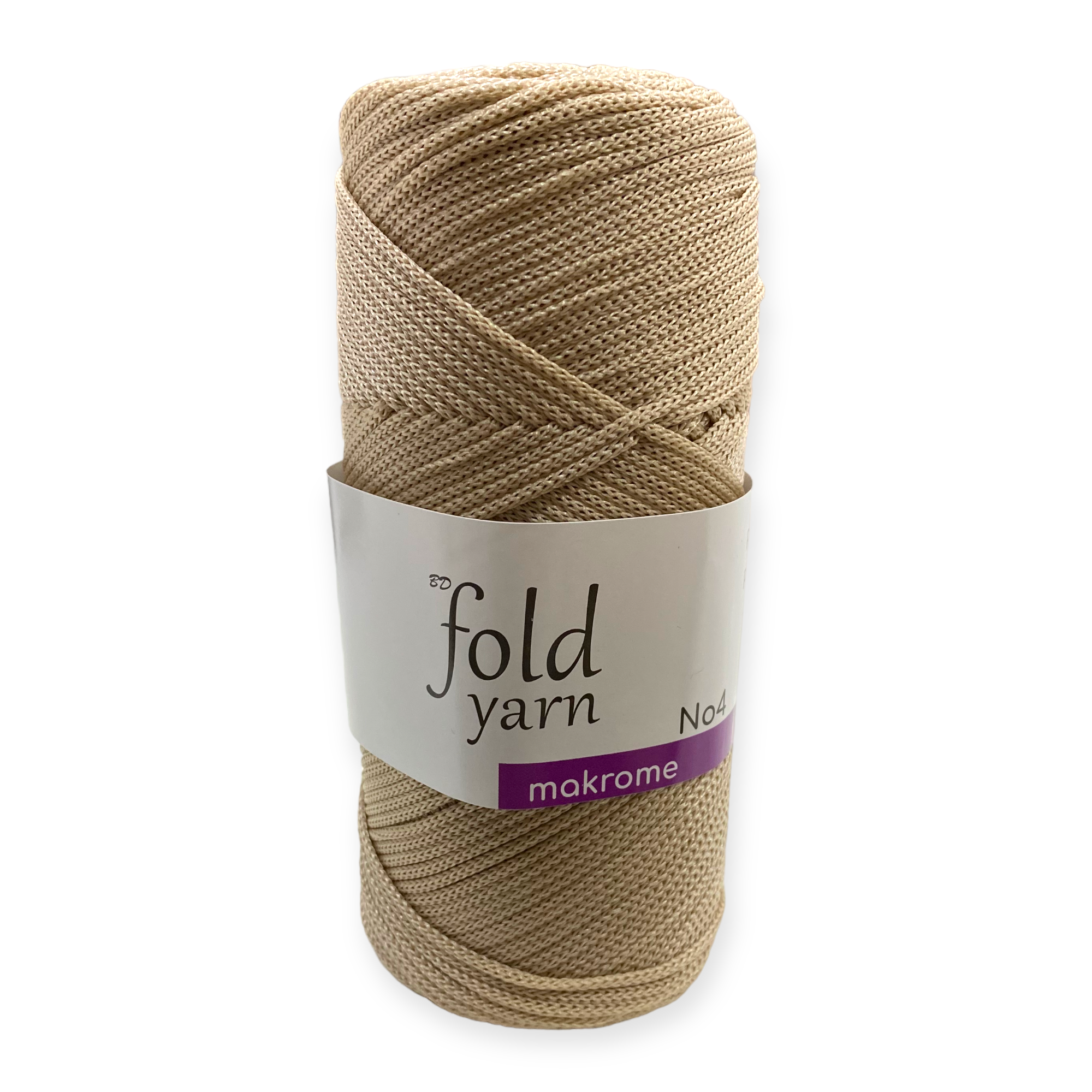 Fold Yarn, Polyester Makrome İpi No:4 Koyu Camel