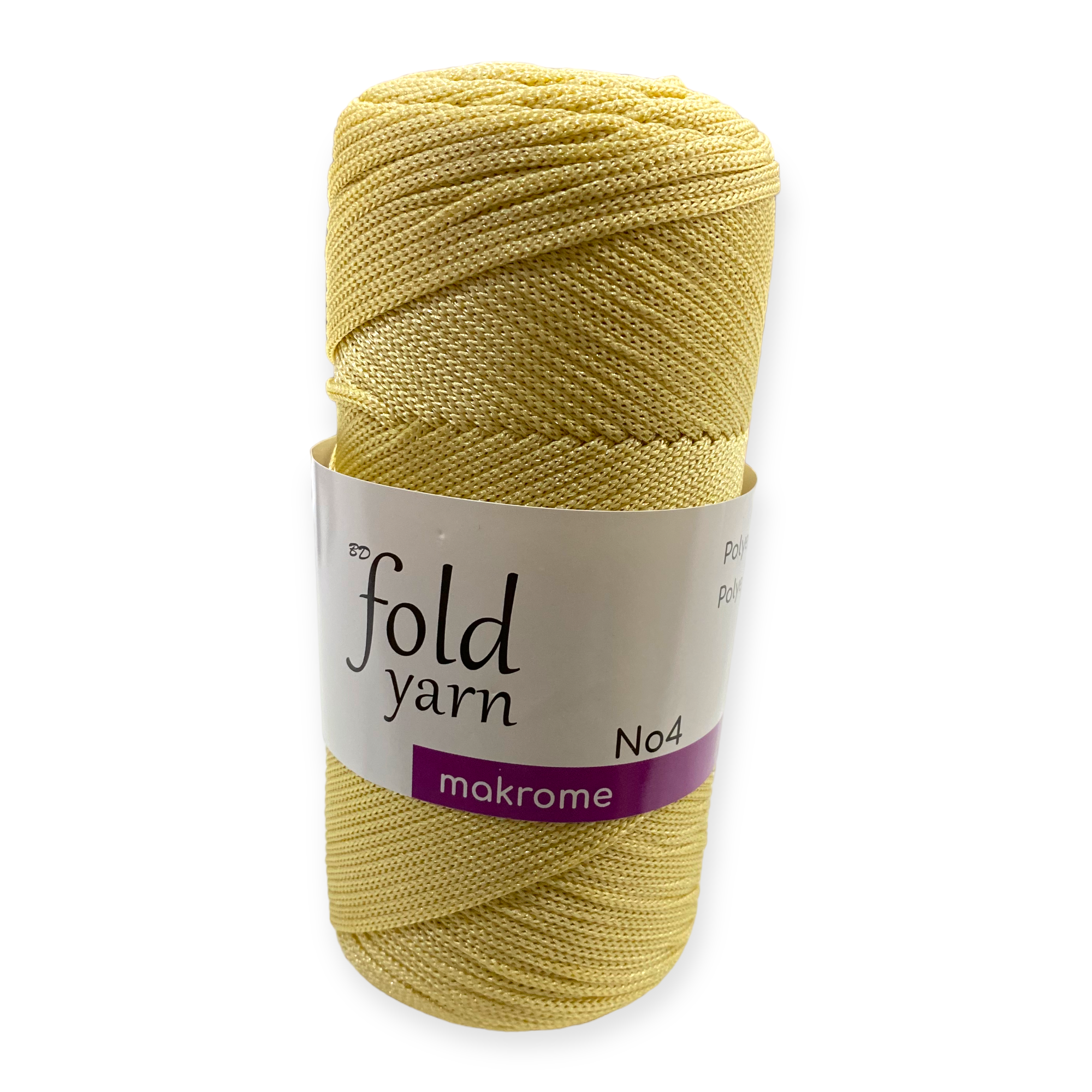 Fold Yarn, Polyester Makrome İpi No:4 Limon