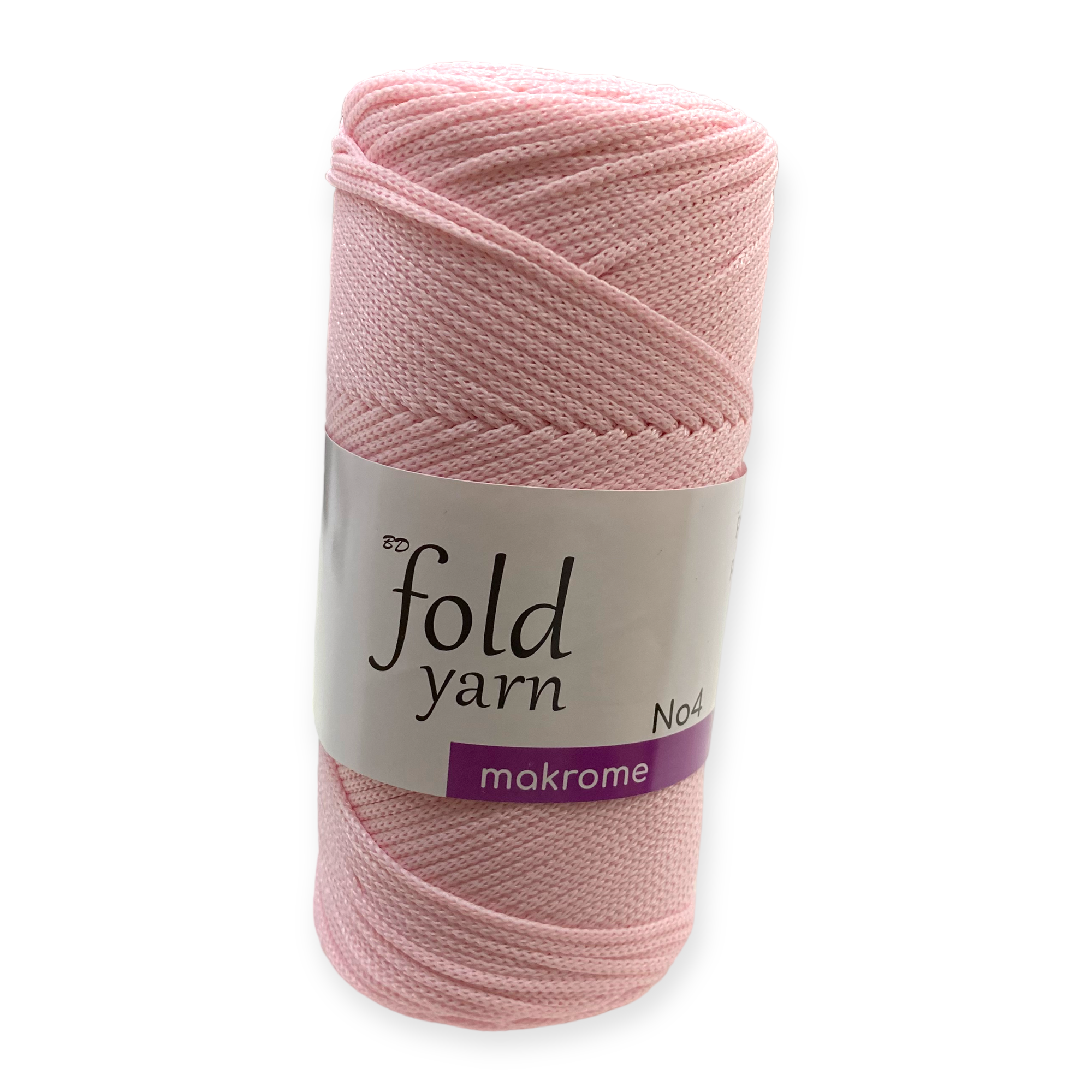 Fold Yarn, Polyester Makrome İpi No:4 Pembe