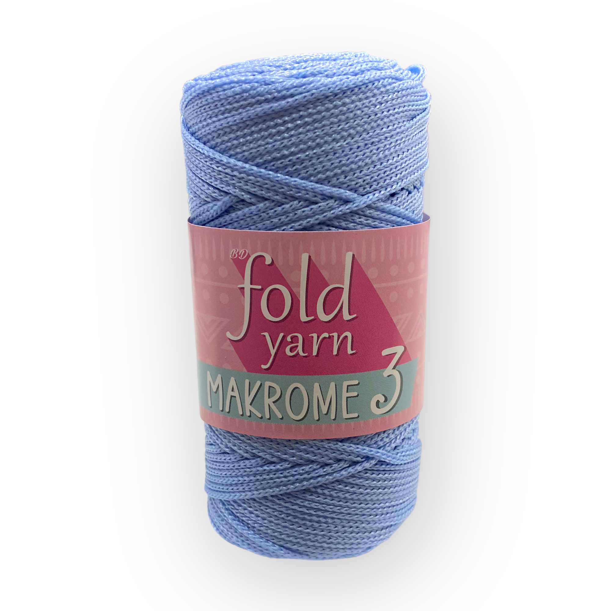 Fold Yarn, Polyester Makrome No:3 Bebek Mavi